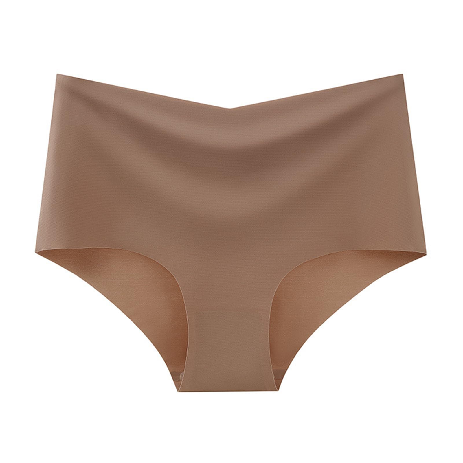 Mutande Donna Biancheria Intima Grande A Vita Alta con Copertura Mezza Anca E Slip da Donna in Seta di Ghiaccio Ad Alta Fessura 3 Confezioni-I-2Xl 63-72,5 kg