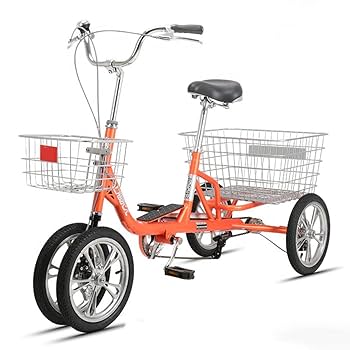 Amazon | 14インチ三輪自転車 高齢者用 三輪クルーザーバイク リ