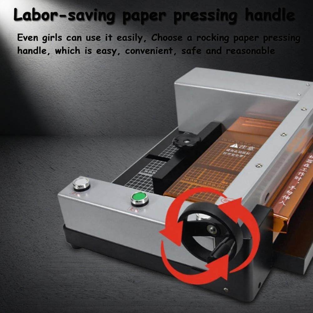 Elektryczna gilotyna do papieru, szerokość cięcia 310 mm, grubość cięcia 40 mmGrubość cięcia, elektryczna gilotyna do papieru do biura i szkoły.