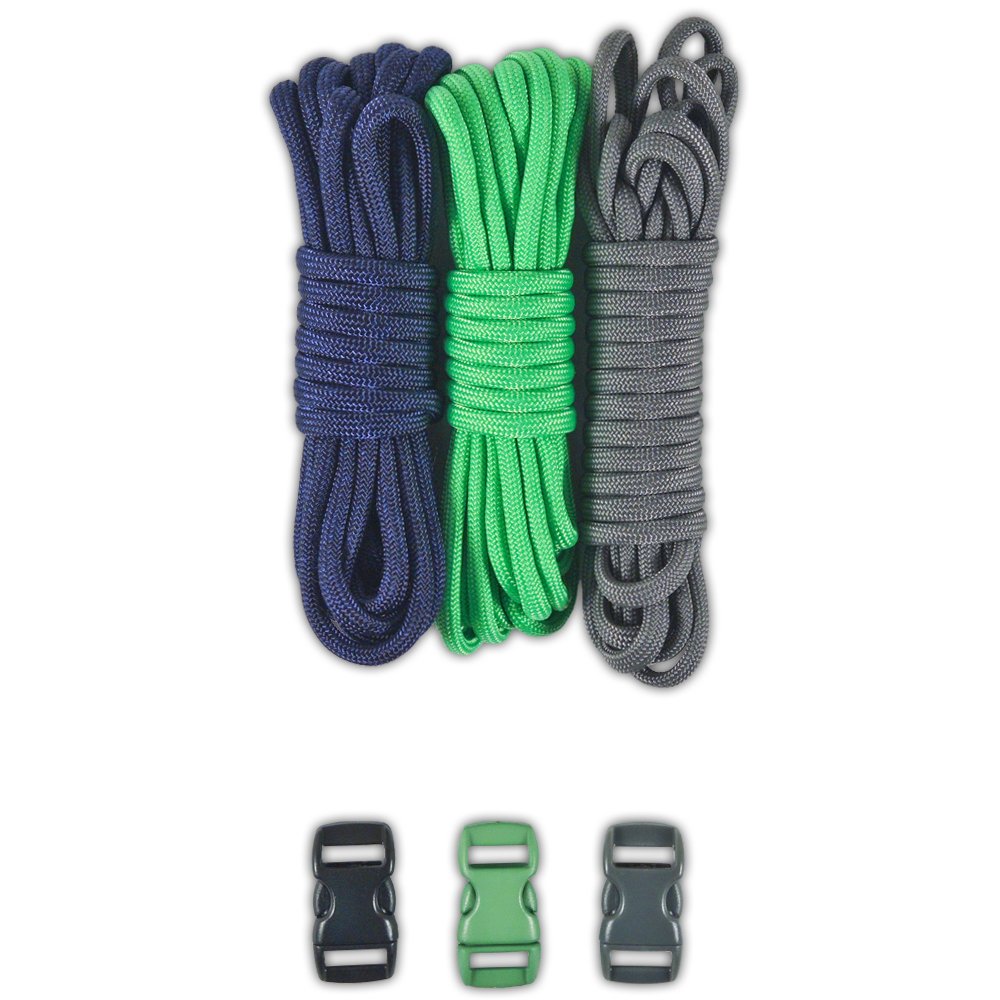 PARACORD PLANET 550 lb Type III Crafting Kits with Buckles, 30', Seahawks — image 1