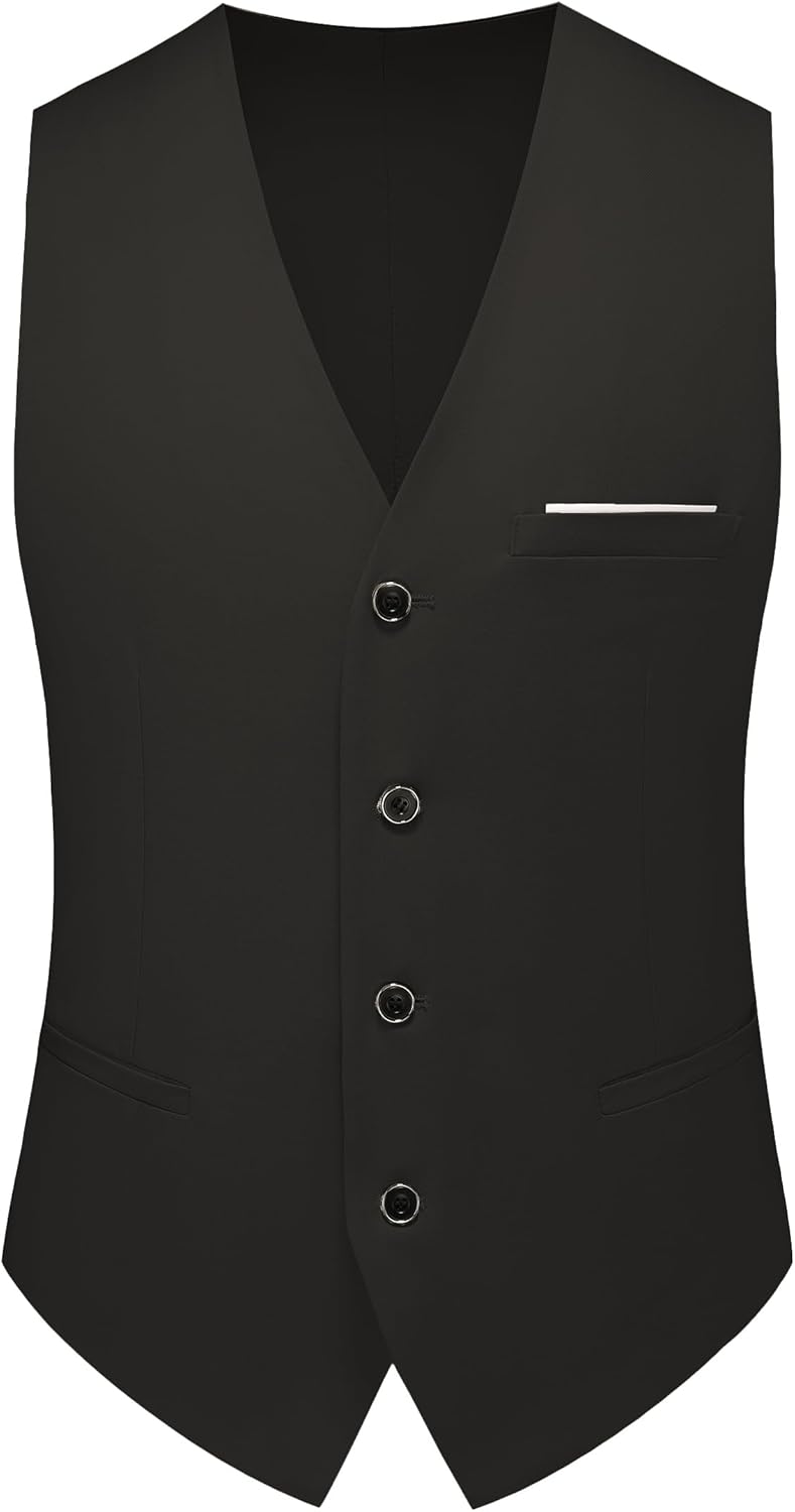 Mens 3-Piece Slim Fit Suit Set - One-Button Tuxedo, Ideal for Weddings and Business, Includes Jacket, Vest, Pants, Tie - Image 6