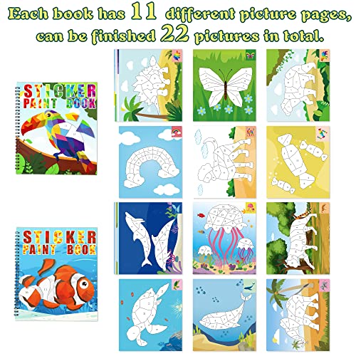 Image of 2PCS Sticker Books Crafts for Toddlers 2-4 Years
