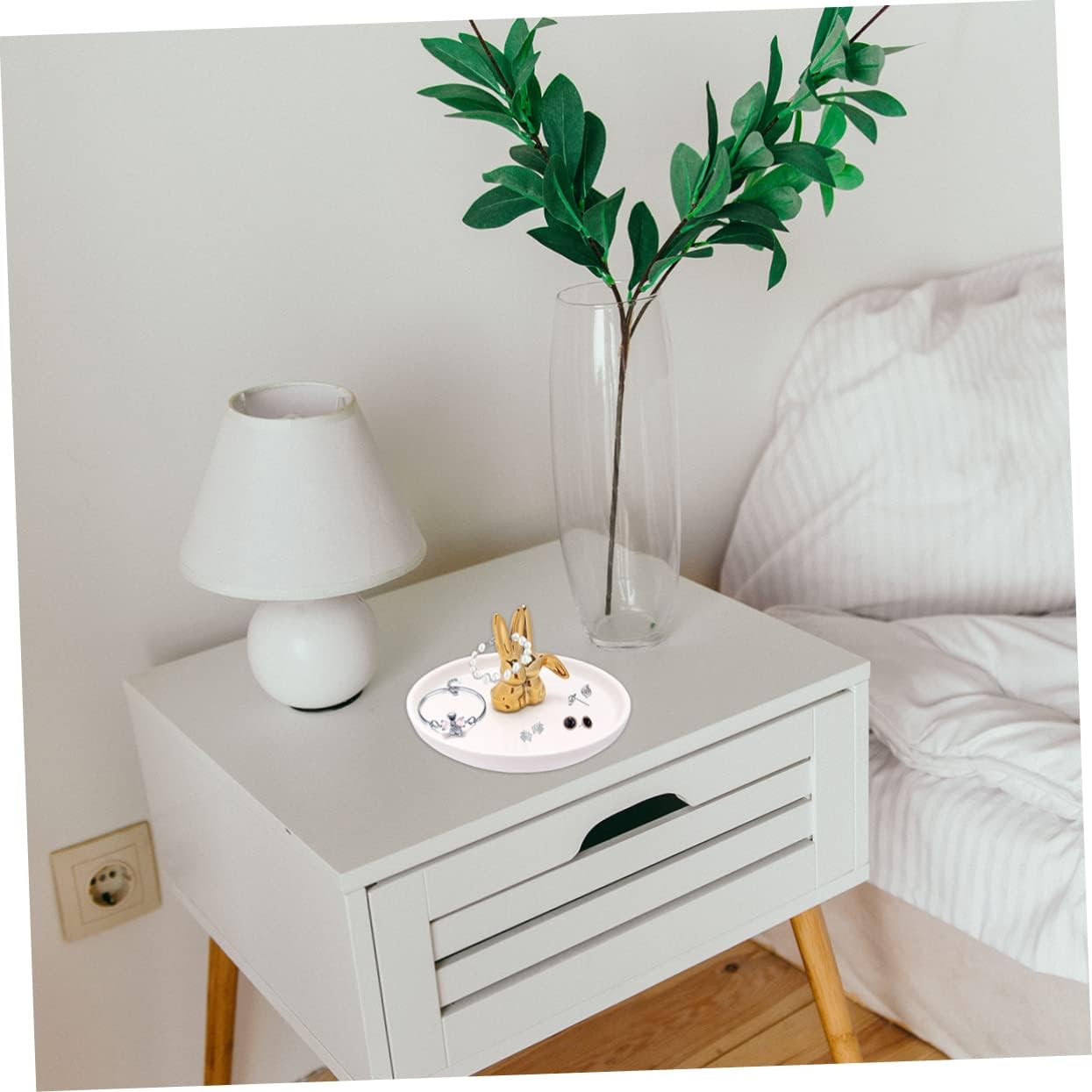 VALICLUD Creative Ceramic Jewelry Tray Rabbit Ring Holder for Desktop Decor image 5