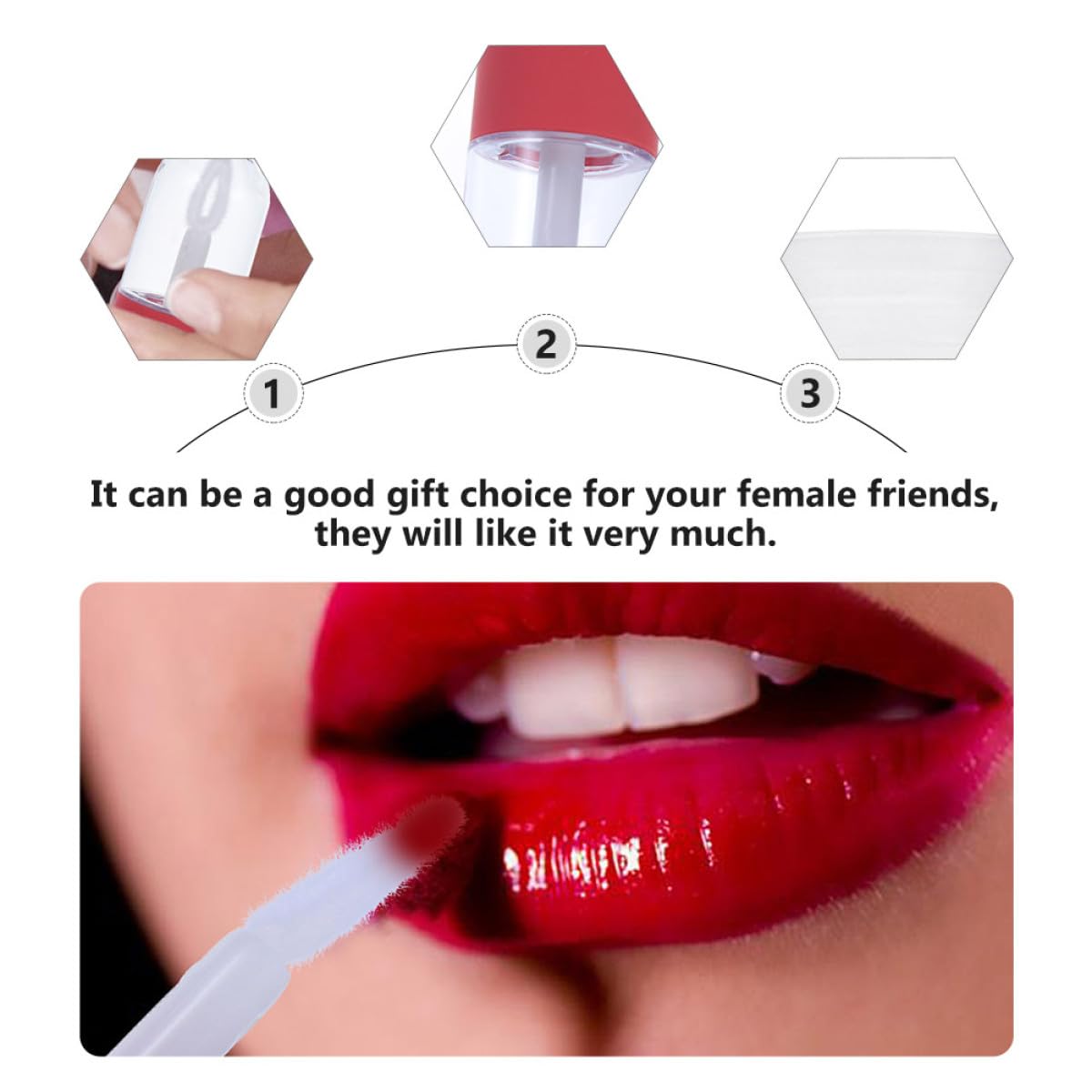 Tubos Rellenables de Brillo de Labios de 4,5ml de Plástico 20 que Aman la Belleza para Principiantes y Amigas Femeninas