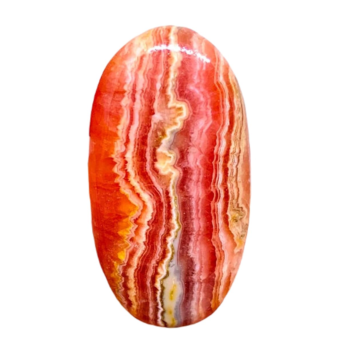 Rhodochrosite naturelle cabochon ovale 38x20mm pour création bijoux - 8