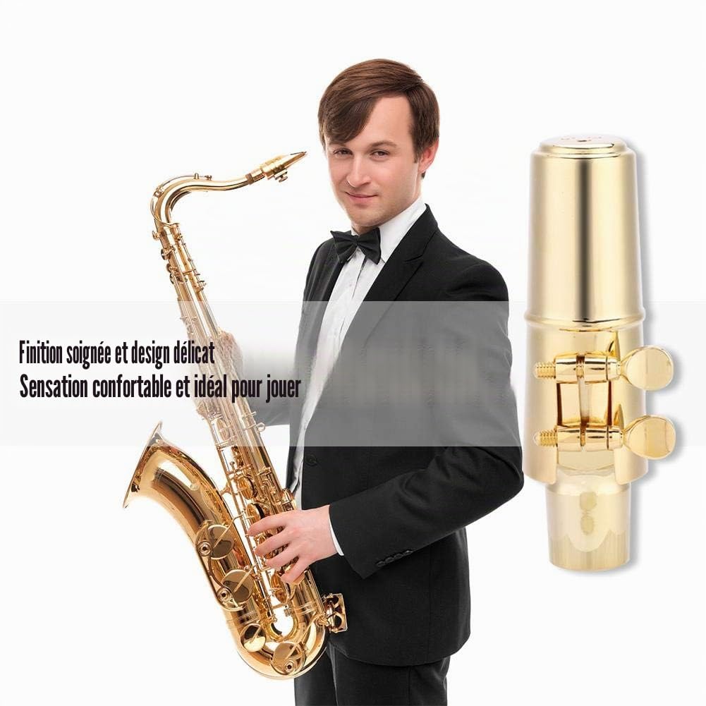 alto sax mouthpiece,De Saxophone Alto, EB Haut Saxophone 5 °C buse avec Coussinets de bouchons de Inruments de musique accessoires replacement pour étudiants