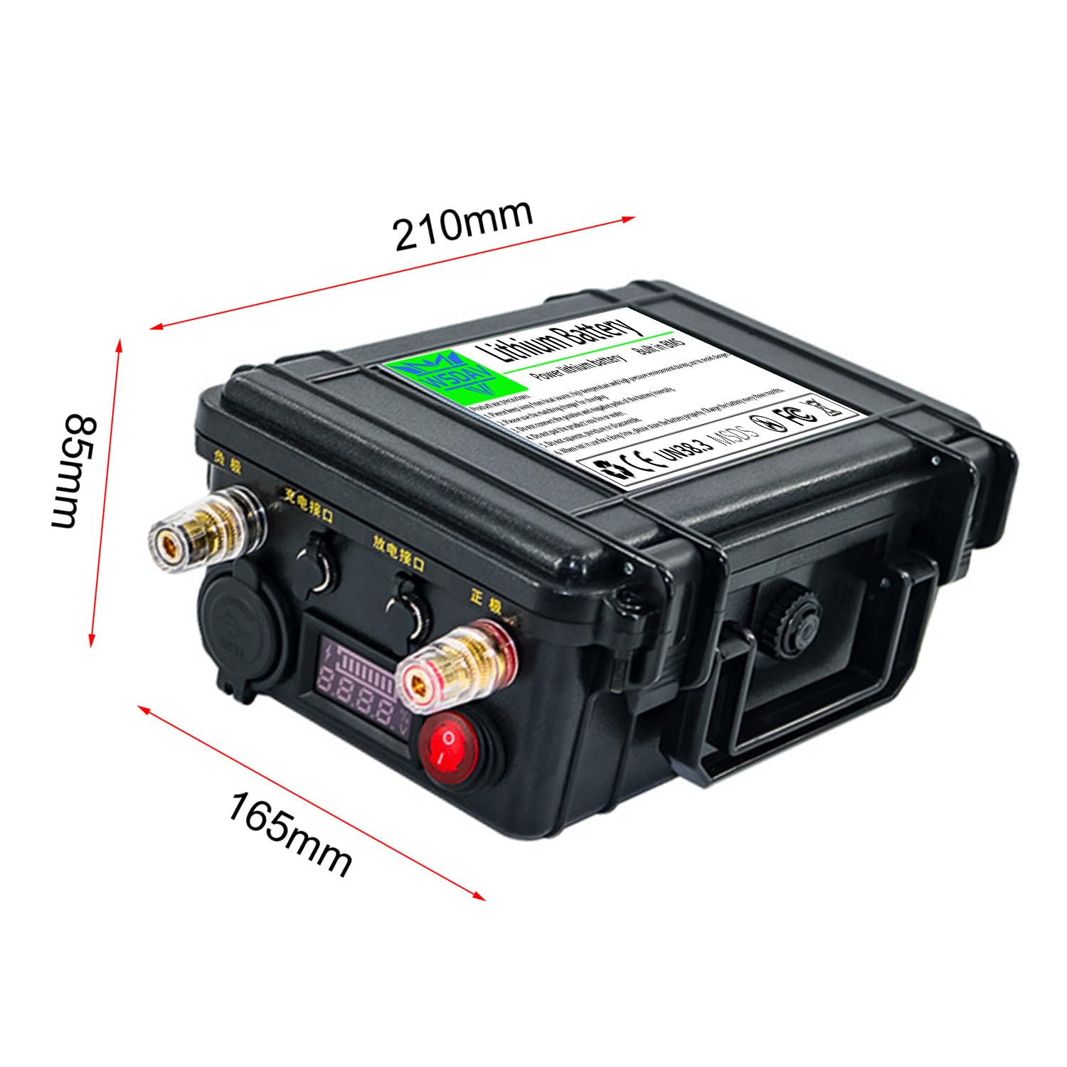 Akumulator litowy 12V 20AH 30AH Akumulator do przenośnego echosondy 12V do użytku na zewnątrz Wbudowana płyta BMS z ładowarką do echosondy/monitora itp.,12v 20ah