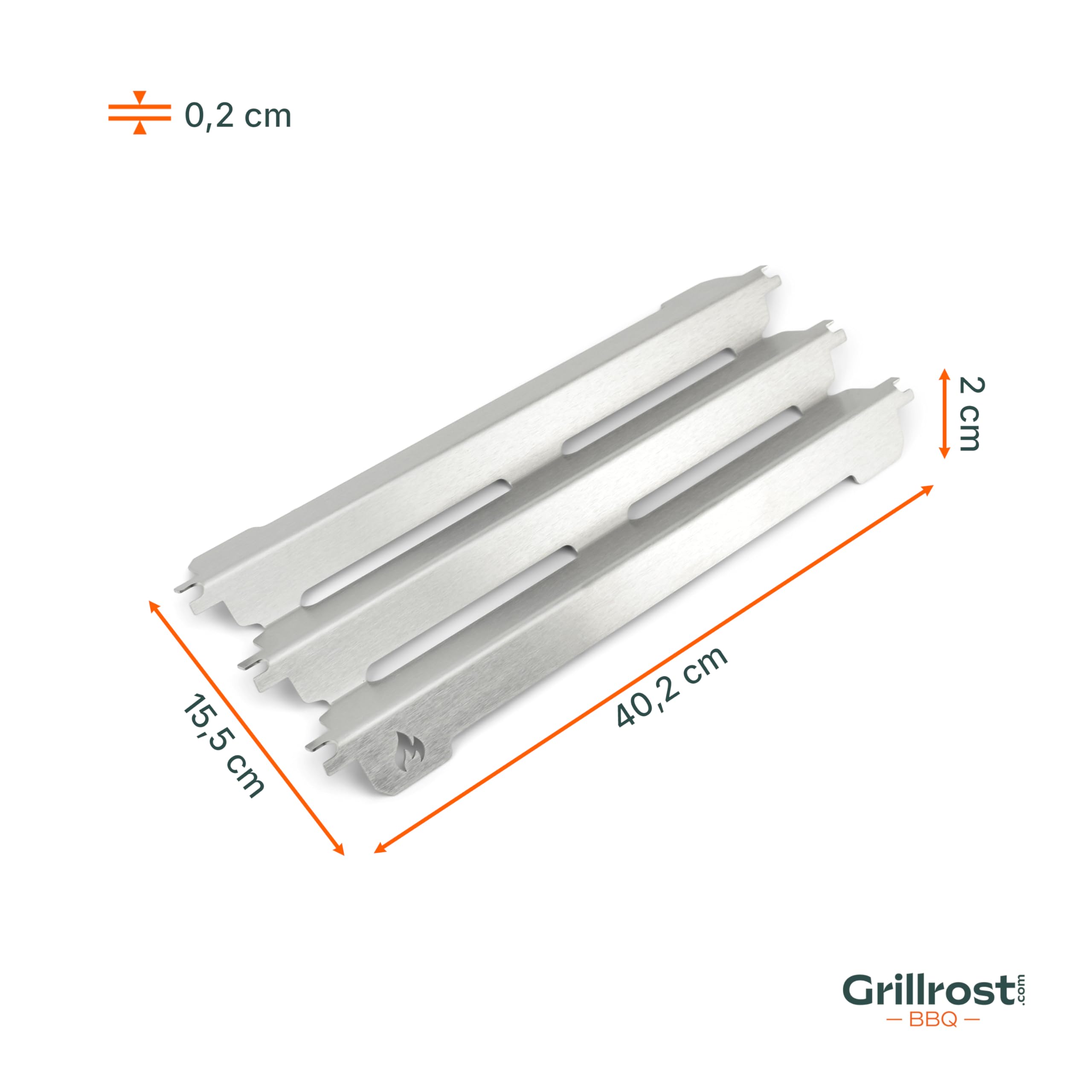 Grillrost.com Das Original Rail aromatique en Acier Inoxydable pour Broil King Baron et Crown - Extra Fort 1,5mm (1 pc - Commander la quantité nécessaire)