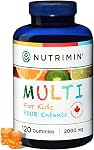 Multi+ Gummy for Kids - Allergen Free Vegan Vitamins and Nutrients - 120 Count of Halal Multivitamin Gummies (30 day supply)