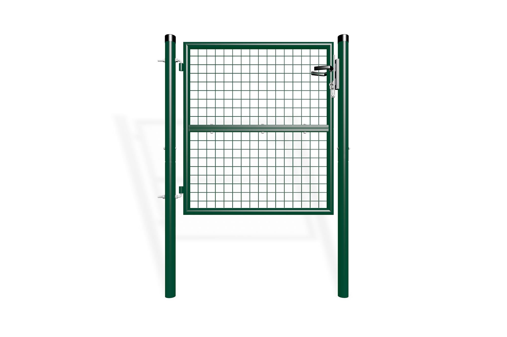 Casanoov Portillon Grillage OLGA 1x1 m Vert Mousse – Portillon Jardin avec Poteaux Ronds Inclus – Acier Galvanisé – Solide Résistant Intempéries Anti-​Corrosion – Kit Complet 87x100 cm