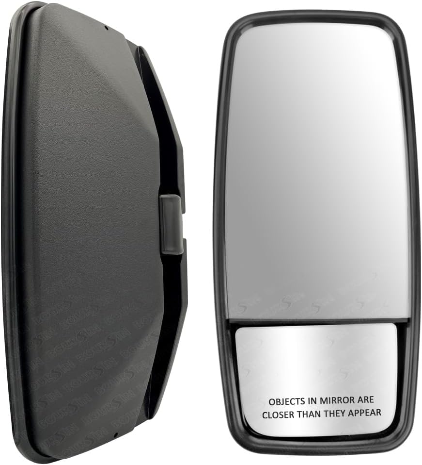 Outside View Door Mirror For ISUZU NPR NPR-HD NQR NRR GMC Chevrolet W3500 W4500 W5500 Truck 2008-2023 Black Passenger Side