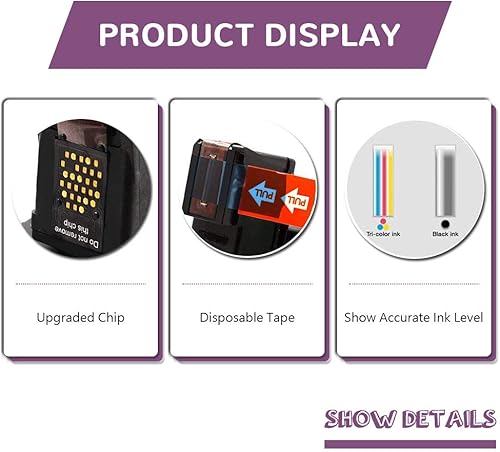 Miniatura 5 de Inktopia Cartucho de tinta remanufacturado de repuesto para impresora HP 65 XL 65XL N9K04AN para HP Envy 5055 5052 5058 DeskJet 3755 2655 3720 3722