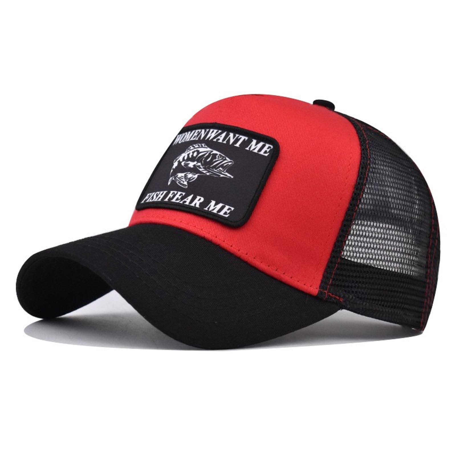 HaloHorus Curved Snapback Trucker Hat for Men Women, Adjustable Mesh Athletics Baseball Cap for Running, Fishing, Workout, Ftk Fish, One Size โ image 1