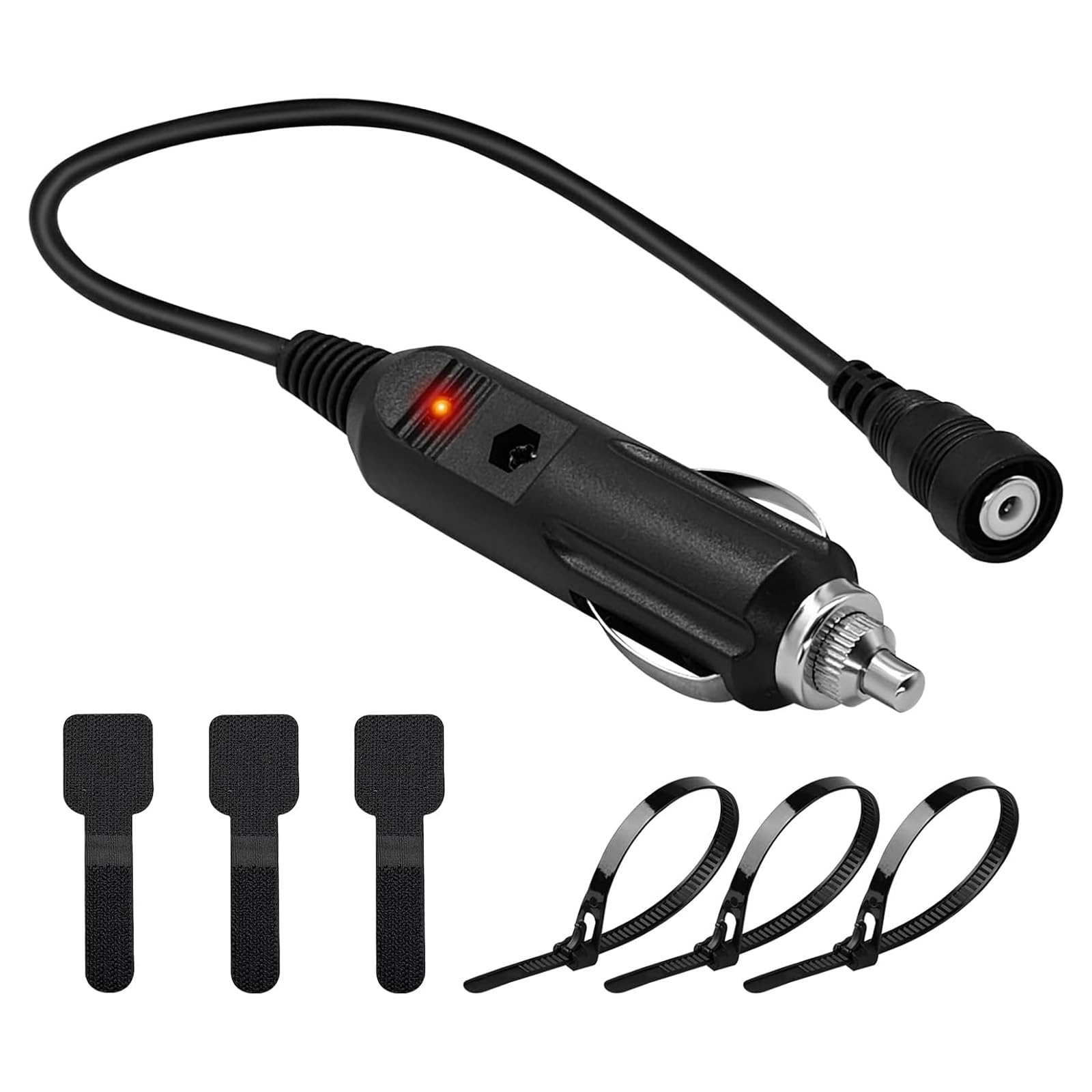 Efficiency 12V Adapter Cable Connector Suitable for Heated Motorbike Helmet & Snowmobile Visors with Power Indicators Motorcycle Heated Advisor Adapter