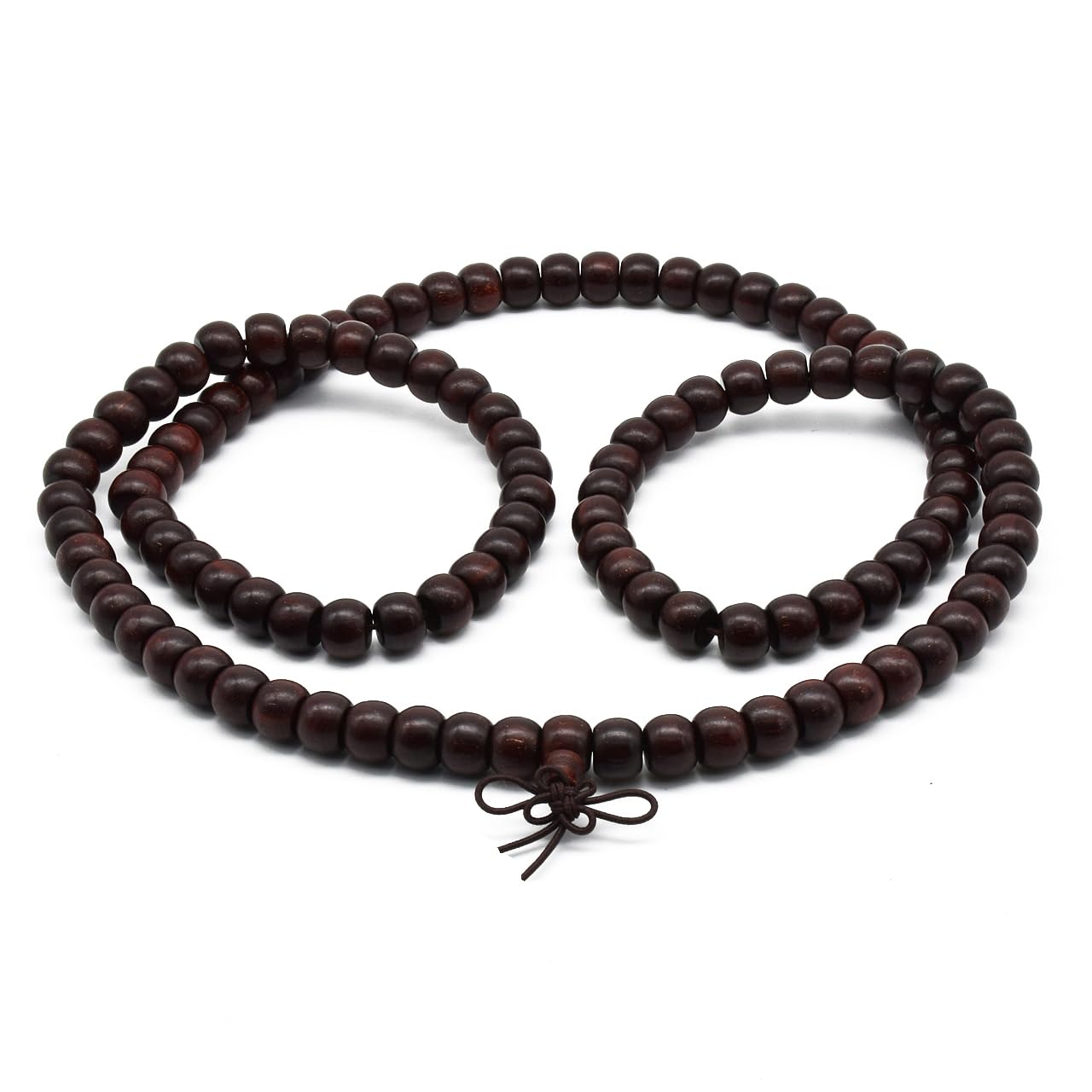 Bracciale Unisex in Legno di Sandalo Rosso Africano Naturale, Perline da Preghiera, Buddismo Tibetano, Meditazione, Collana Mala, Yoga.
