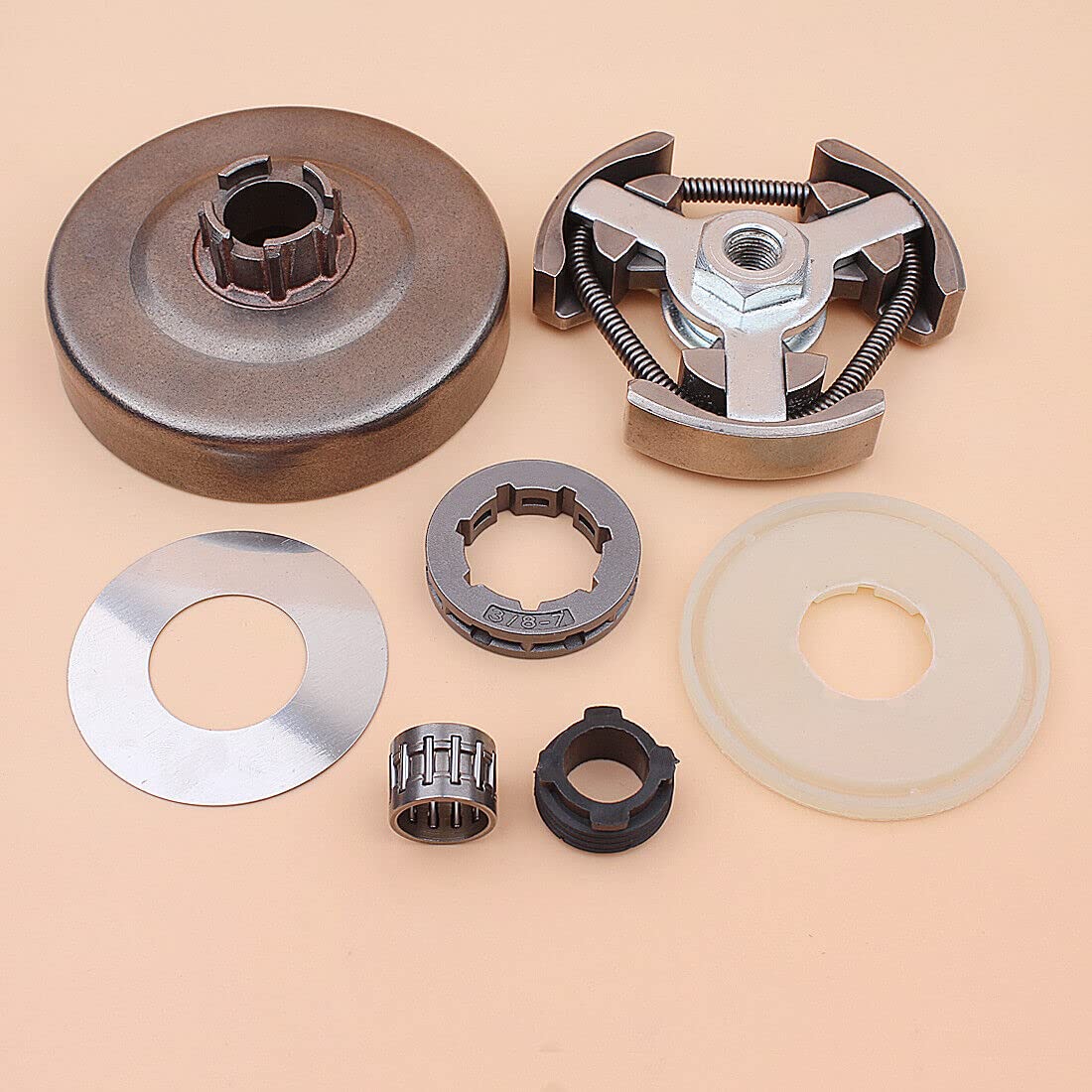 Kit de tambor de embrague de piñón de llanta para motosierras 630 670 625 II Super Jonsered 3/8 "-7T