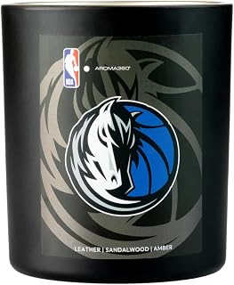 Aroma360 - NBA - Dallas Mavericks - My Way Candle 14oz - Luxury NBA Scented Candles with Essential Oils - Hints of Sandalwood, Amber, & Leather - Aromatherapy - Soy Candles - 90hr Burn