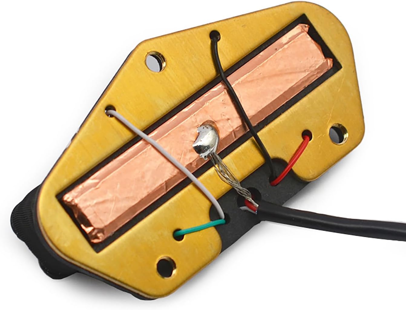1-Pack Dual Rail Bridge Pickup for Telecaster Electric Guitar, Yellow