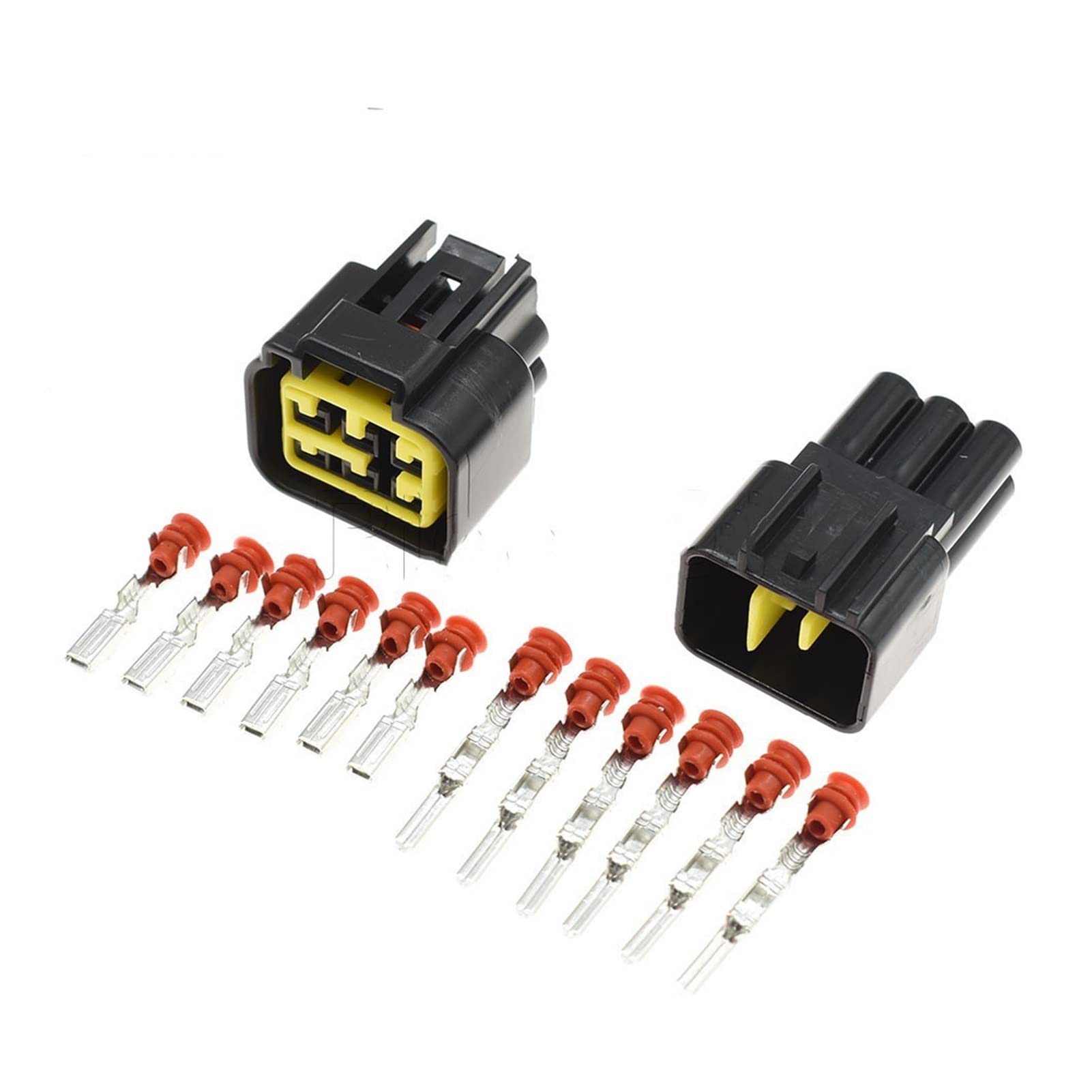 LIANGMEIQingqing Store 1-20Sets Black Furukawa FW-C-6M-B FW-C-6F-B 6 Pin Waterproof Window LifterIgnition Coil Auto Connector Fit for Car Ford Mondeo (Color : Male Female Set, Size : 1Set)