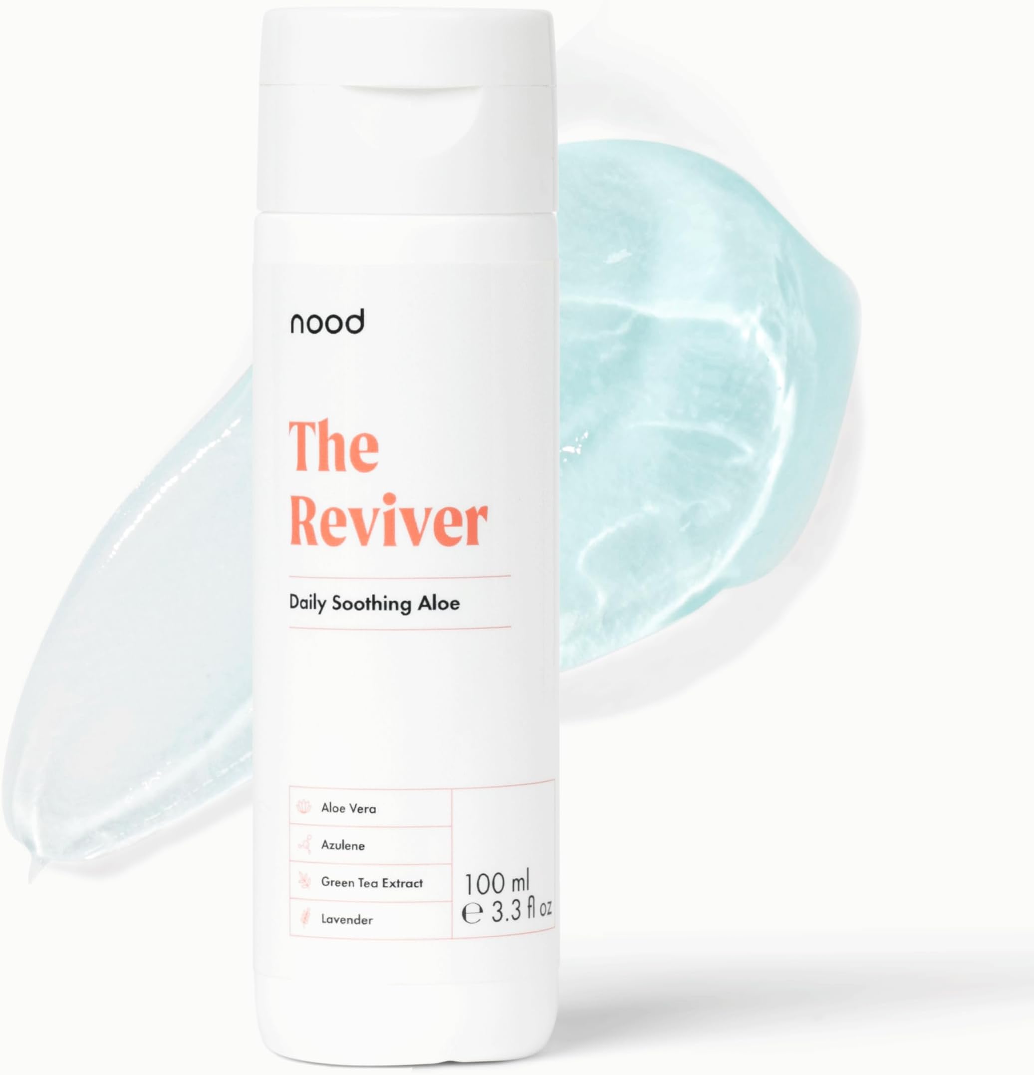 Nood The Reviver, Aloe Vera and Azulene Gel, Soothes Skin After IPL Laser Hair Removal Treatment, Lavender and Green Tea Extracts, 1 Bottle (3.3 fl oz)