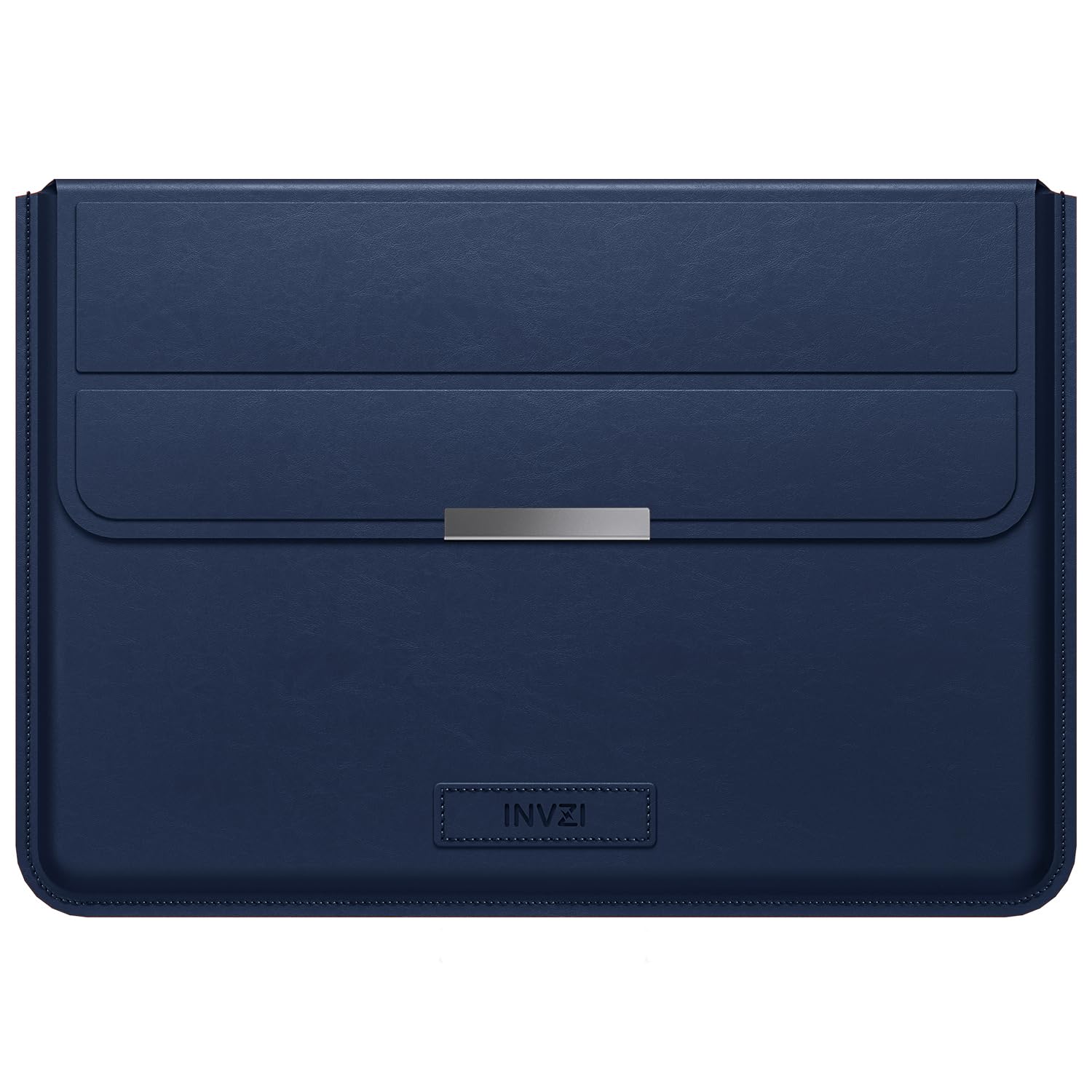 INVZI MacBook Sleeve, Vegan Leather Bag Compatible with 13”/14" MacBook Air, MacBook Pro M1/M2 2018-2022, Compact Design with Invisible Stand (