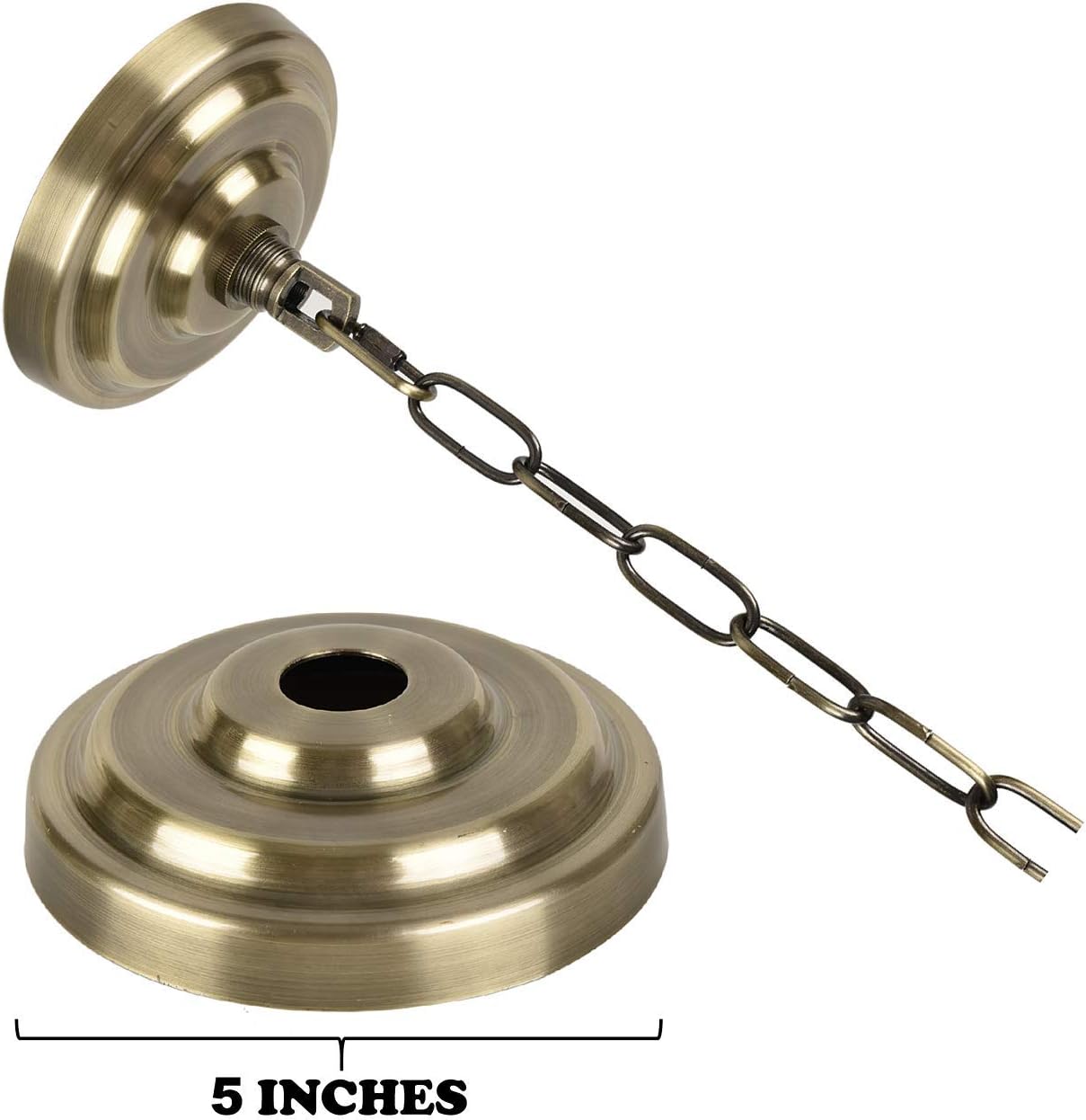 Heavy Duty Canopy Kit and 3.2 feet Pendant Light Fixture Chain for Chandelier or Swag Light Fixtures,Vintage Bronzer