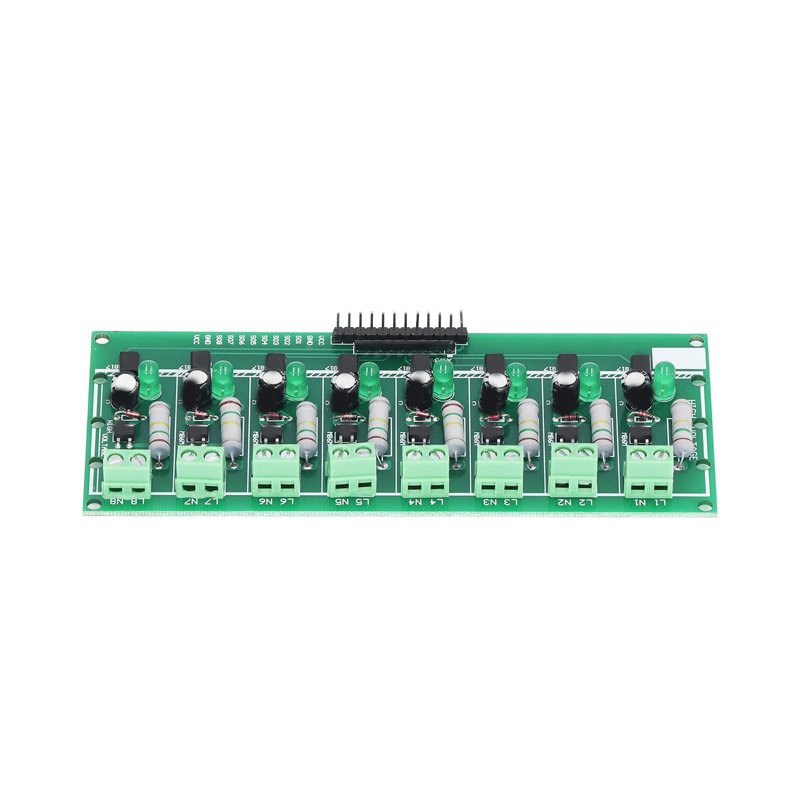 Izolacja Transoptorowa Płytka PCB Materiał 3-5V 8 Kanałowy Moduł Wykrywania Napięcia PLC Moduł Konwertera Poziomu Napięcia 220V AC dla Majsterkowiczów