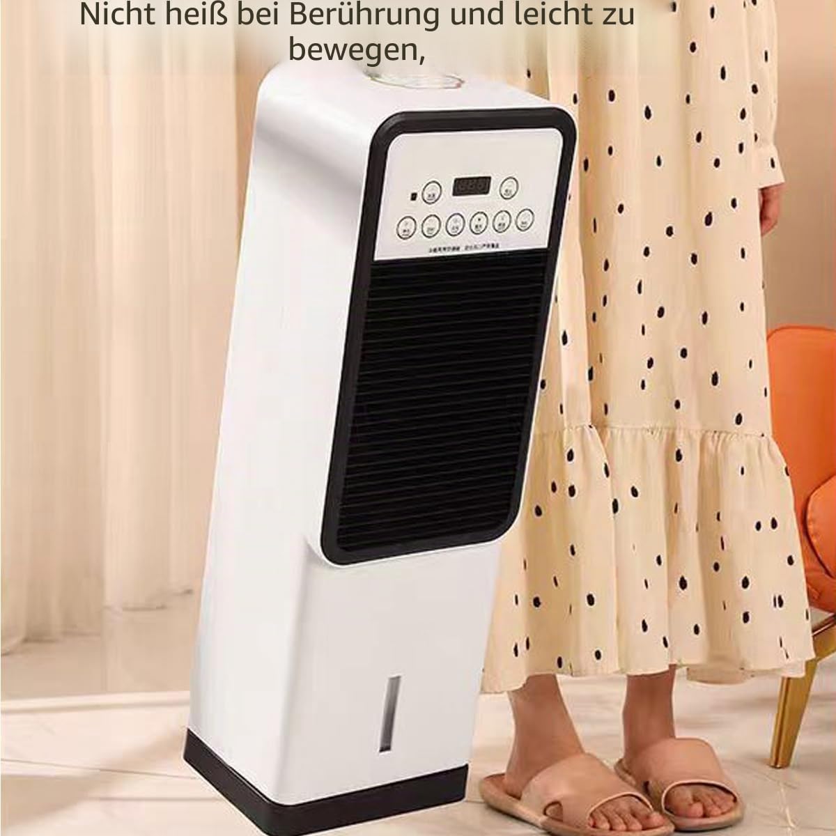 Mobiles Klimagerät 12.000 BTU mit Fernbedienung - Verdunstungskühler der Energieeffizienzklasse A, Heizung und Kühlung, Ventilator und mobiler Heizlüfter