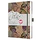 Sigel JN855 Notizbuch A5 liniert, stärkeres 100 g Papier, Geschenkbuch Jolie, Hardcover aus Kraftpapier, 192 Seiten, Pure Cottonflowers, vegan, aus nachhaltigem Papier