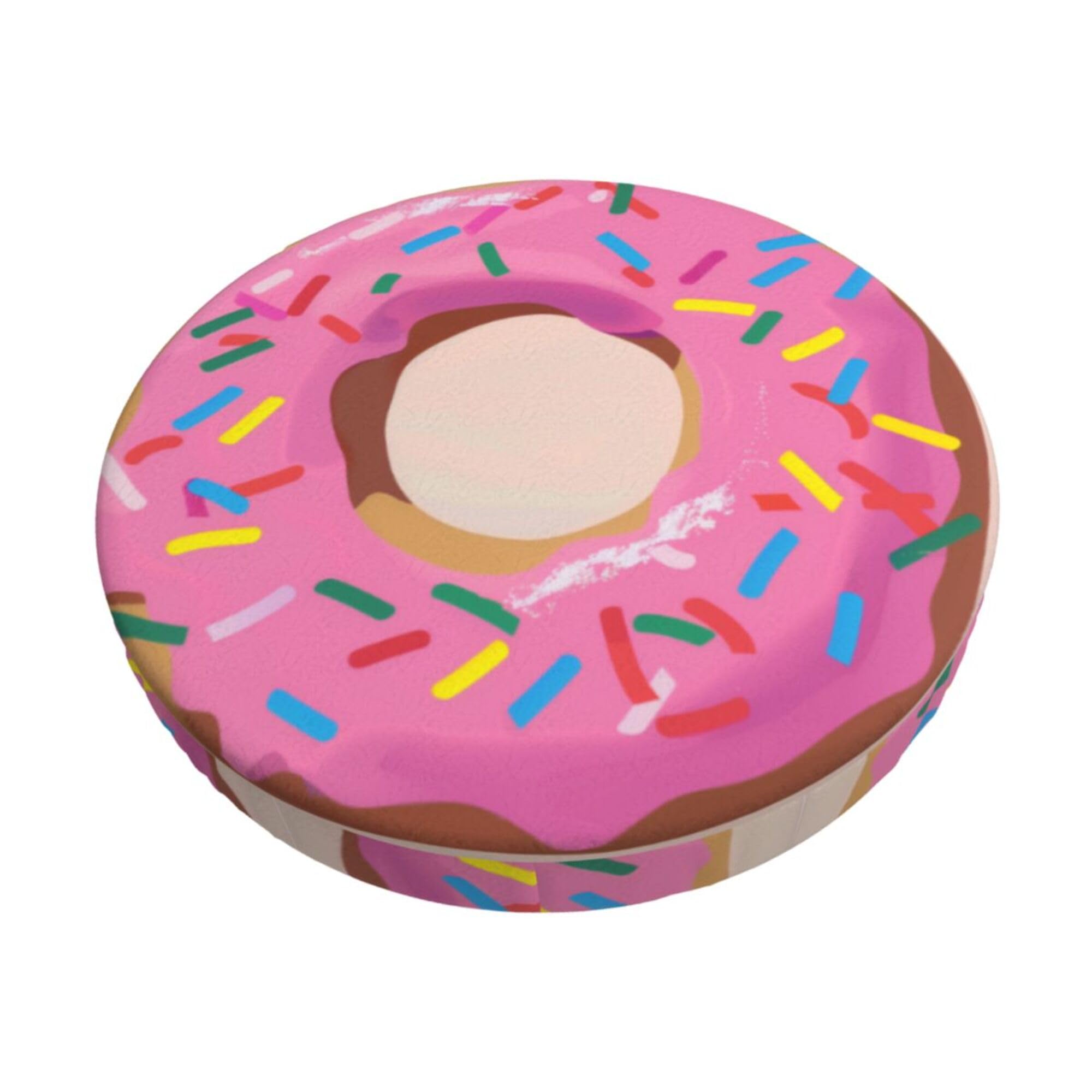 Velvet Round Stool Covers, 3 Layers Bar Stool Covers with Thin Pad, Donut Sprinkle Bar Stool Covers Round Thick Stool Slipcover for Dia.12-14" Chair