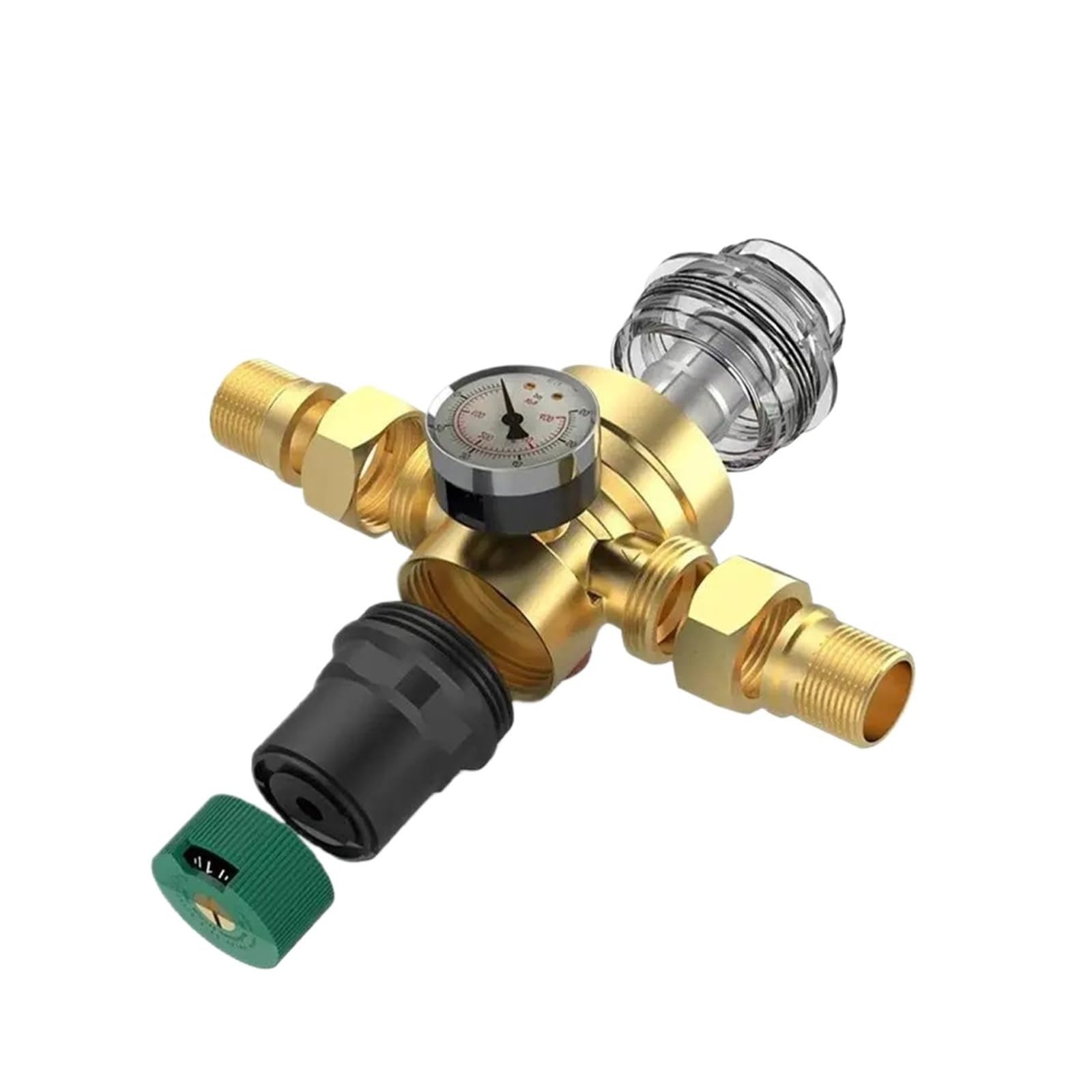 Adjustable Pressure Reducing Valve with Gauge Pressure Regulator Valve Pressure Regulating Valve