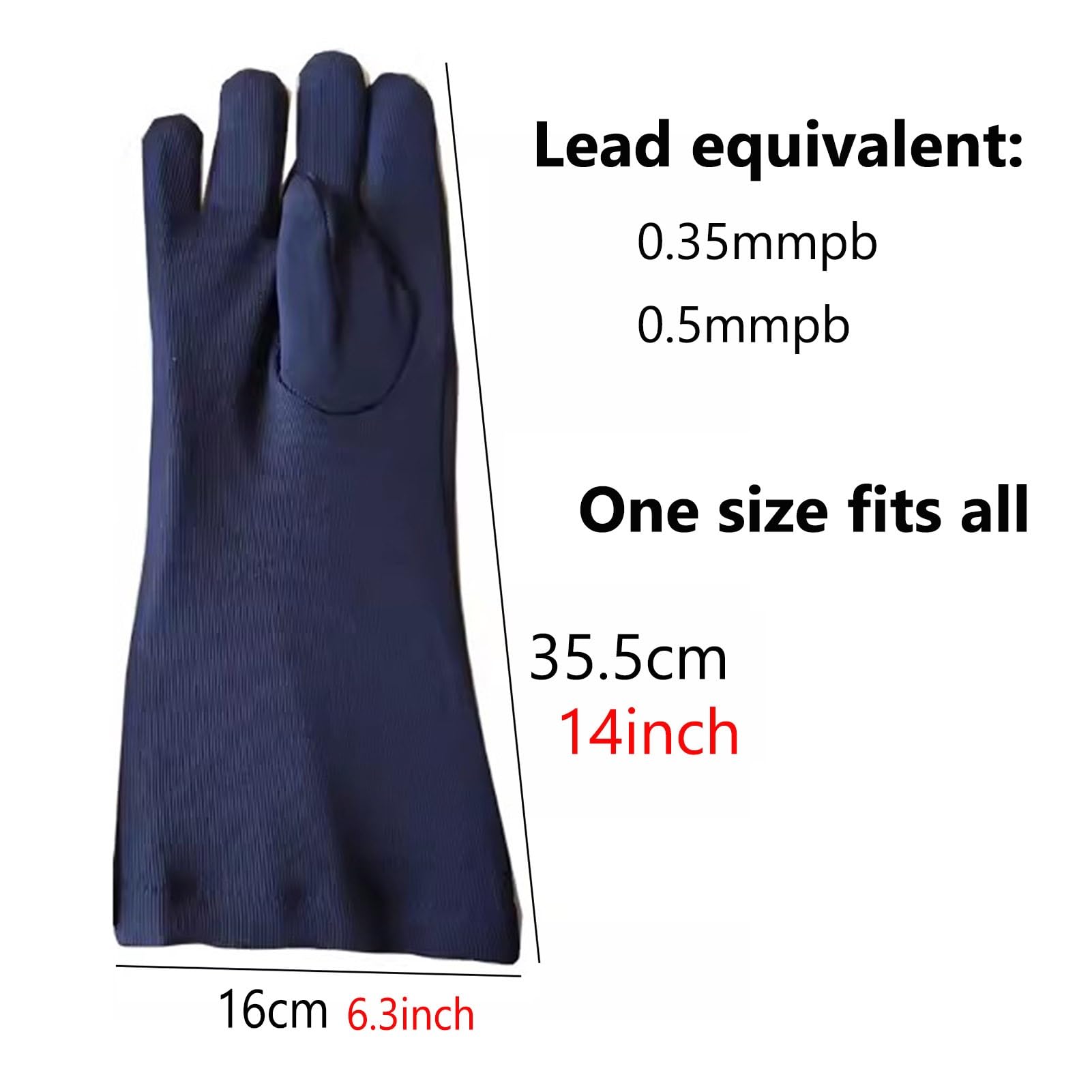 Tablier en Plomb Gants De Protection Contre Les Rayons X pour Vétérinaire, Gants De Sécurité Contre Les Radiations pour Radioprotection IRM CT(0.35mmpb)
