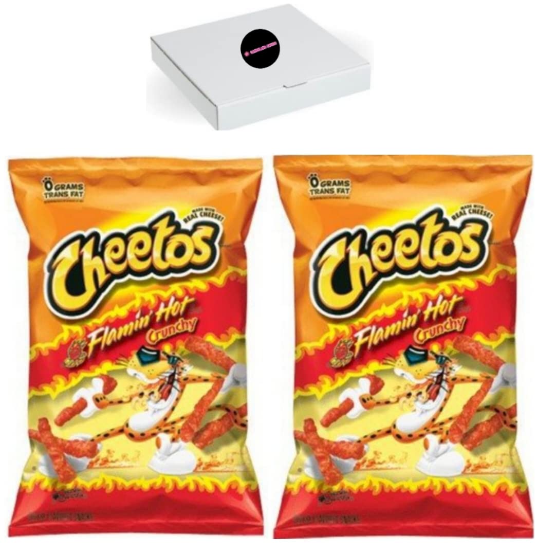 Cheetos Flamin Hot Crunchy 8oz/226g (Pack of 2)