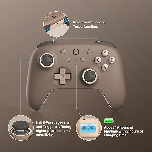 Vista 3 de 8Bitdo Ultimate 2C Wireless Controller for Windows PC and Android, with 1000Hz Polling Rate, Hall Effect Joysticks and Hall Triggers, and Remappable