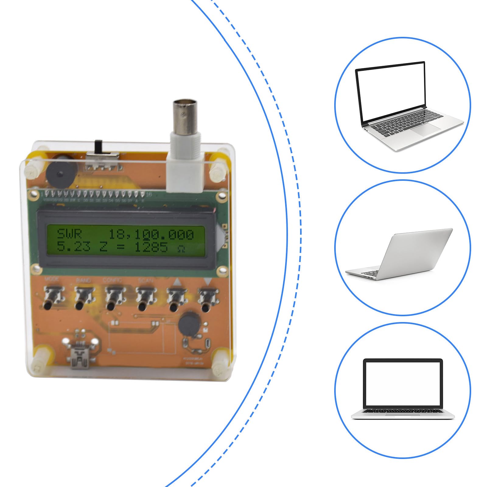 DC12V MR100 Antenna Onda Corta Analizzatore Tester Accessori Per Personals Computer appassionati