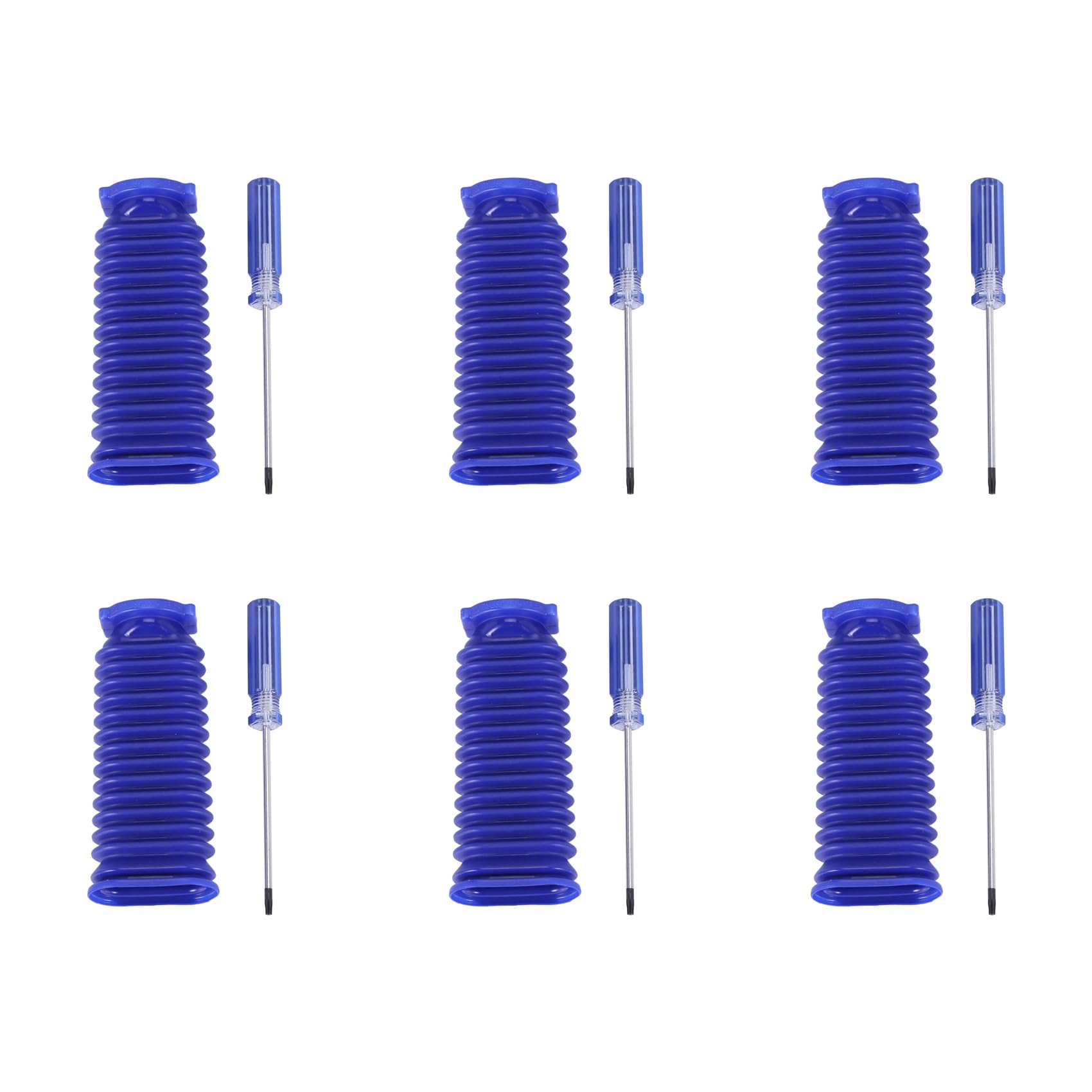 Hndhbfgrt 6X for V6 V7 V8 V10 V11 Soft Velvet Roller Suction Blue Hose Replacement for Home Cleaning