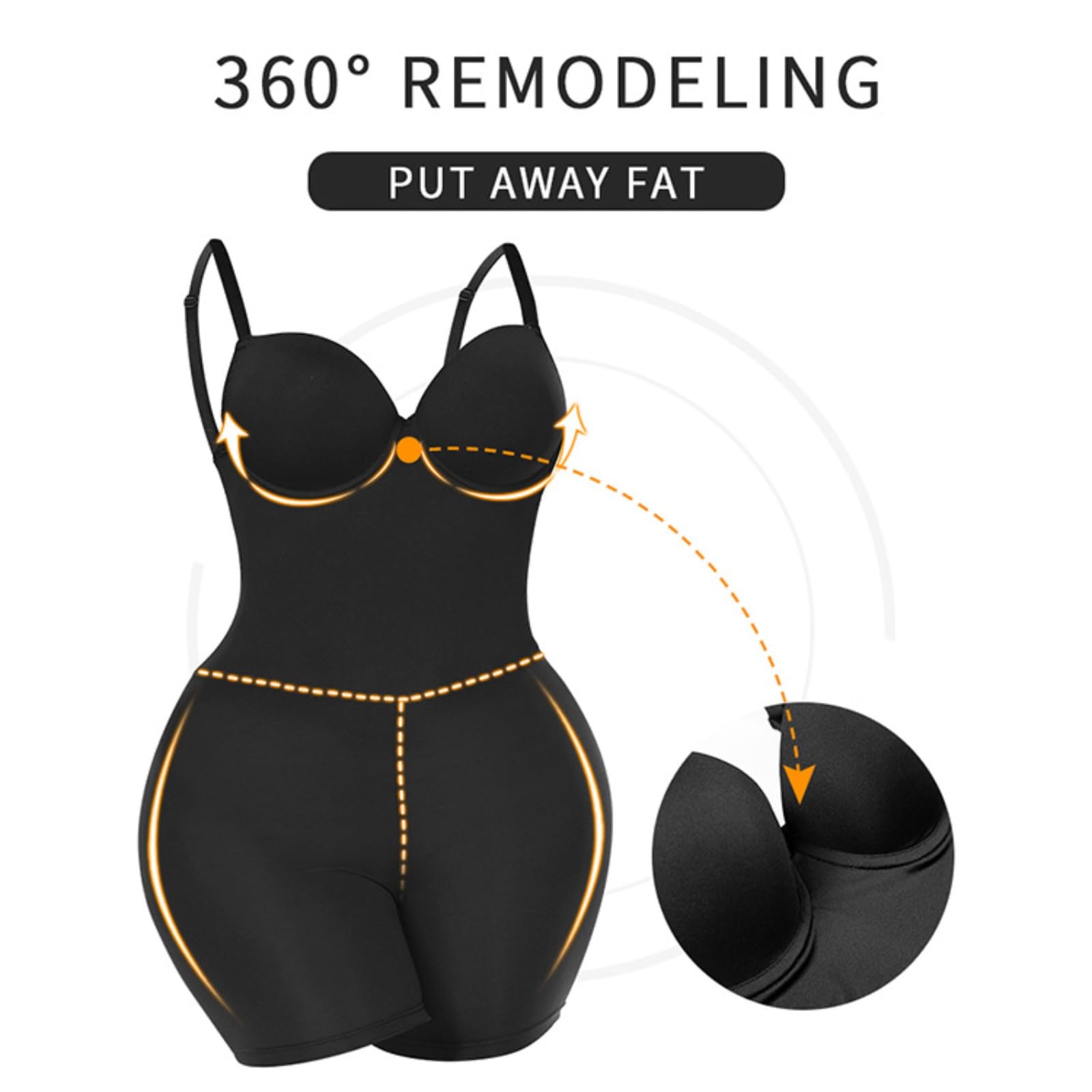 KIRYU Damskie body modelujące brzuch bezszwowe body modelujące sylwetkę trener talii wyszczuplające body (skóra, XL)