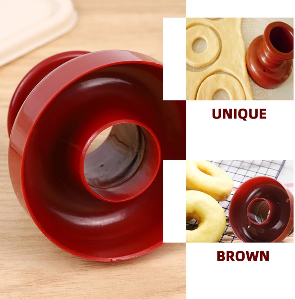 COLLBATH Donut Mold PP Nonstick Hollow Baking Tool for Kitchen Desserts