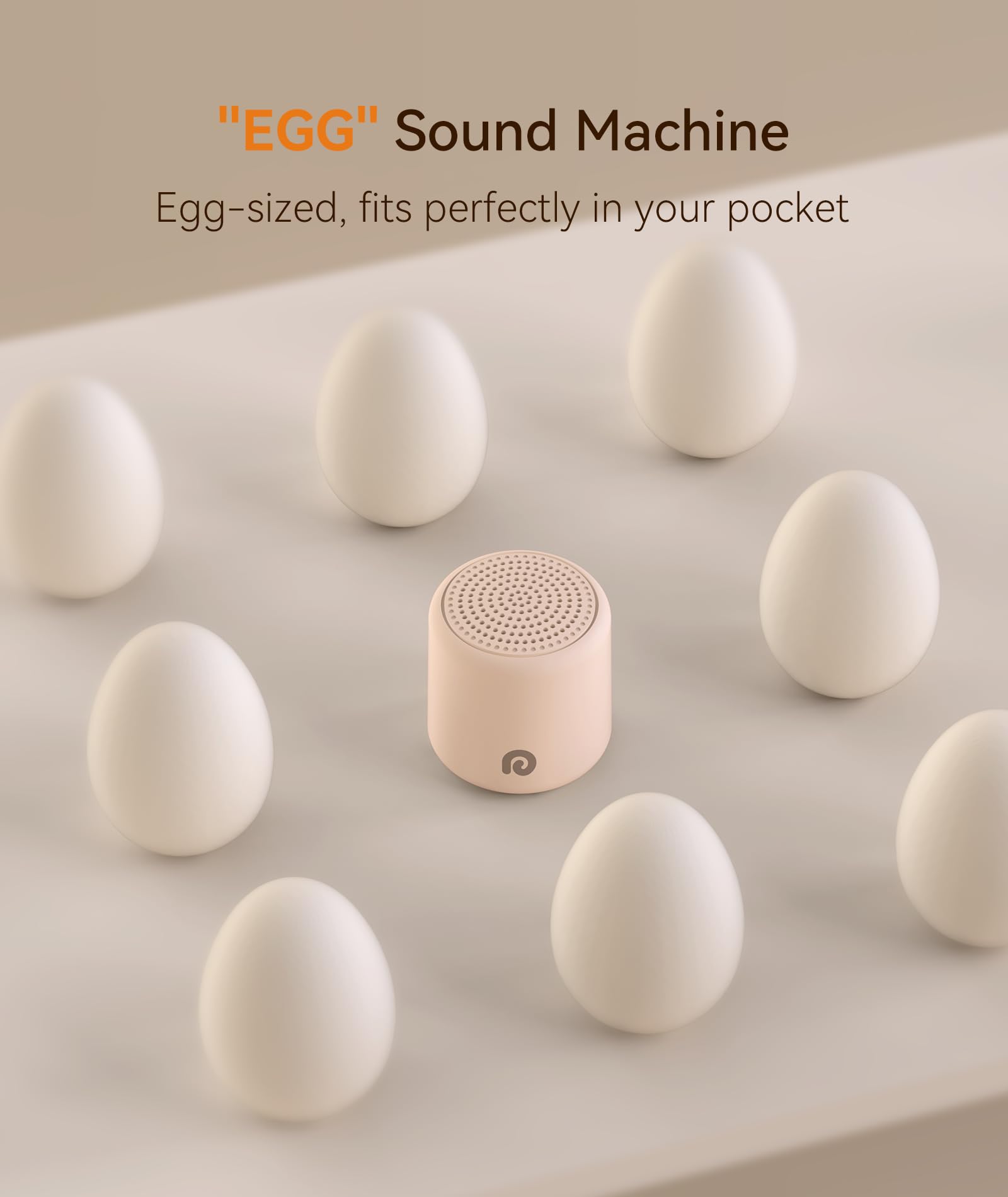 Dreamegg Macchina per il rumore bianco da viaggio, macchina audio portatile per bambini e adulti, macchina audio da viaggio per dormire, suono 16 natura, timer, macchina per il rumore bianco per