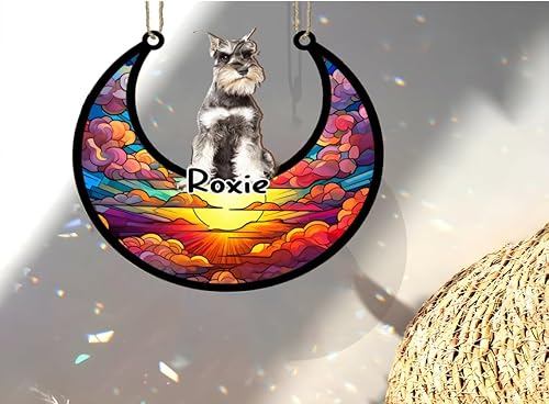 Vista 506 de LOVELYPOD Adorno de Navidad personalizado de perro pastor alemán, atrapasoles conmemorativo, adorno de Navidad de pastor alemán con nombre, pérdida