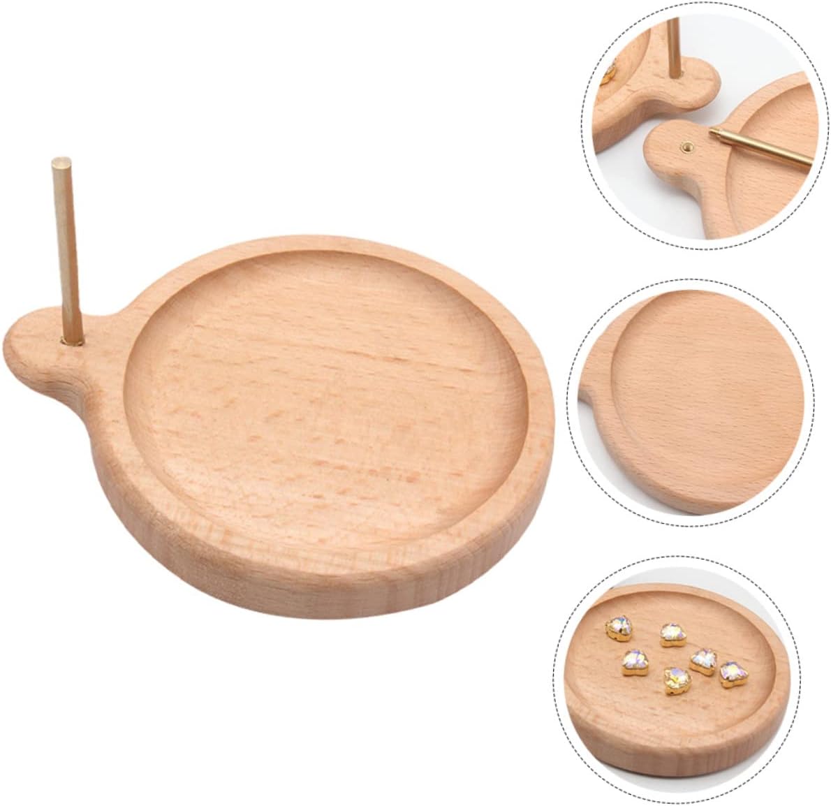 LIOOBO Bead Disc Spool Frame Round Beading Tray Yarn Holders Thread Holder Beading Supplies