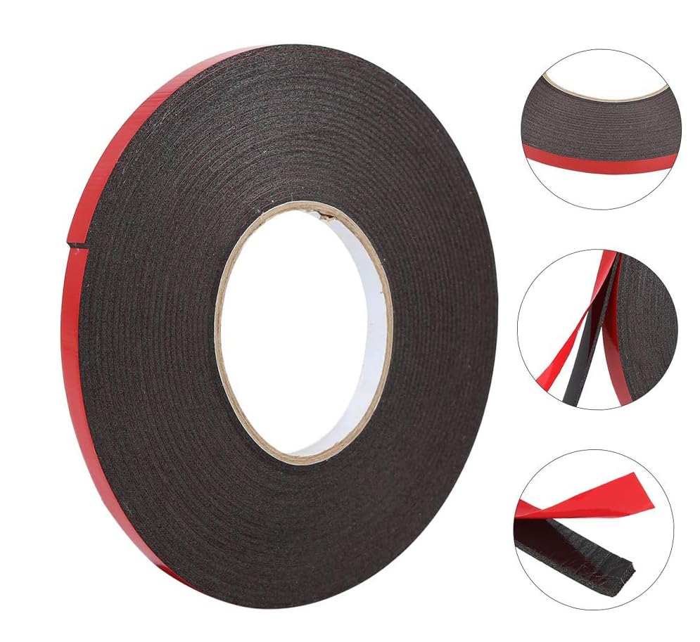 MACHSWON Foam Double Sided Tape Car Door Window Weatherproof Decorative 10m x 10mm x 2mm - Image 2