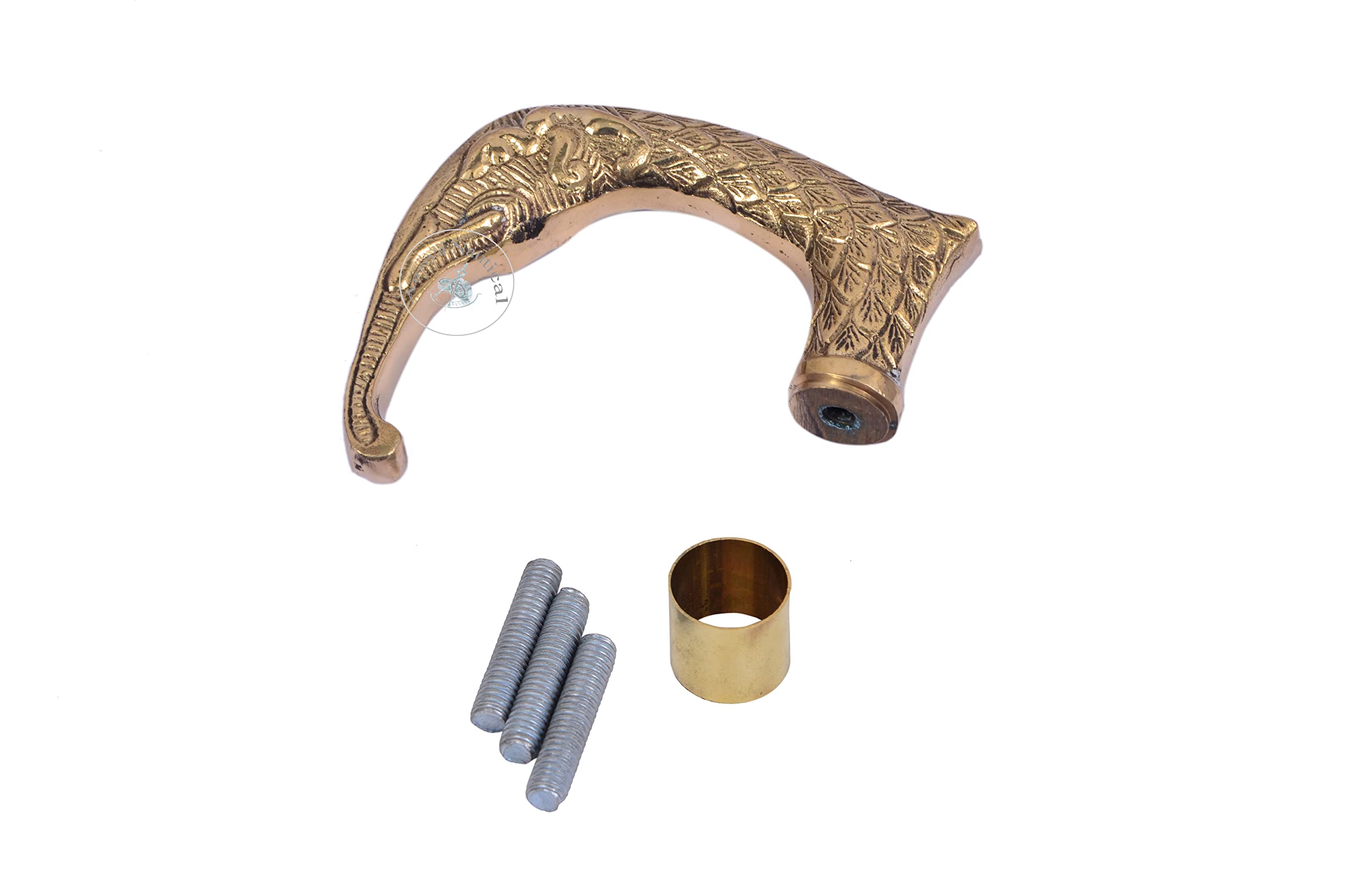 Solid Brass Big Elaphant Nautical Cane Handle Big Elephant Brass Curved Handle, Affordable Gift