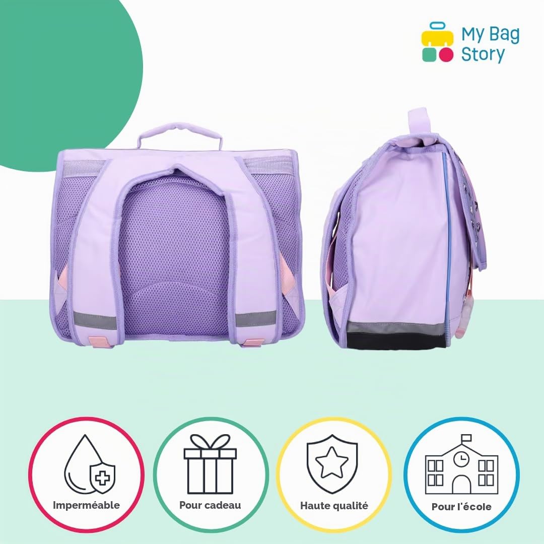 mybagstory | Cartable Kuromi | Double Compartiment | Violet 33x12x38 cm
