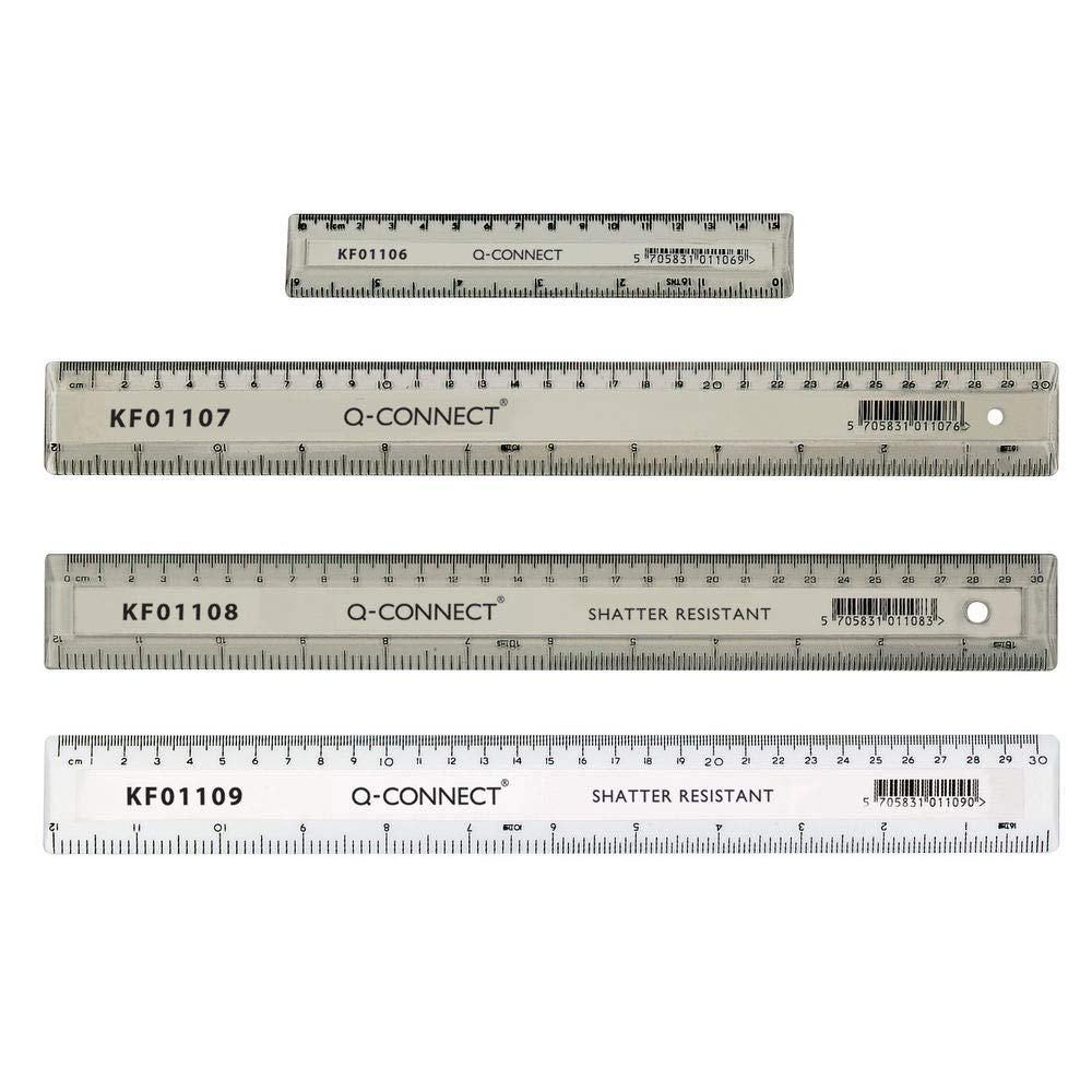 Q-Connect Ruler, 150 mm - Clear