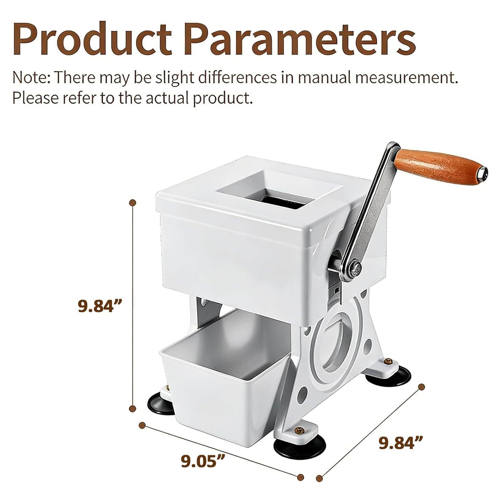 Affettatrice manuale per carne, a manovella, con scatola di ricezione ingrandita, spessore regolabile 1,5-10 mm, lama in acciaio inox per uso domestico