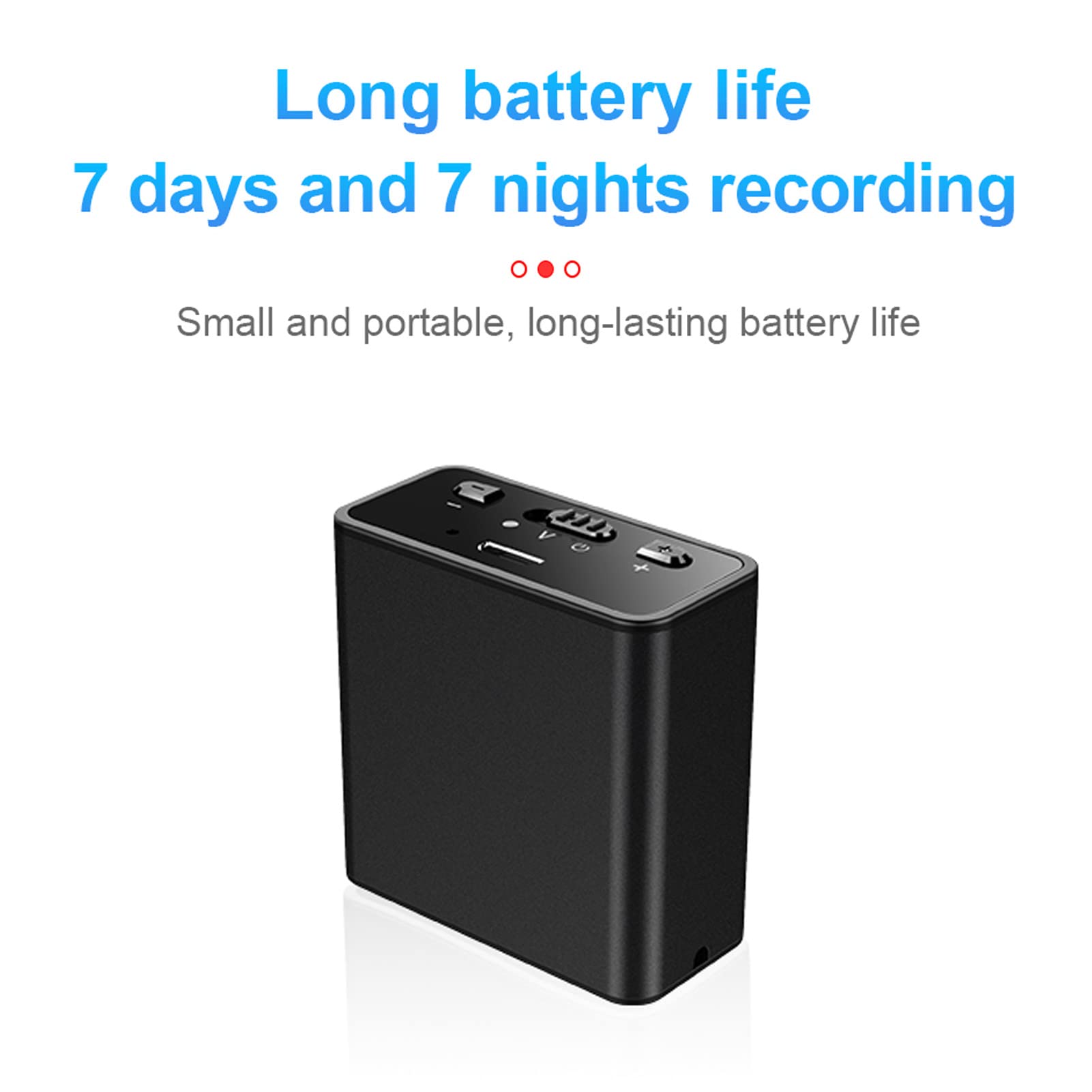 Grabadora Activada por Voz, Batería de Iones de Litio Incorporada de 1100 mAh, 2 Modos de Grabación, Mini Grabadora de Voz para Automóvil, Trabajo, Clase, Reuniones y Más, Mini Grabadora(8GB)
