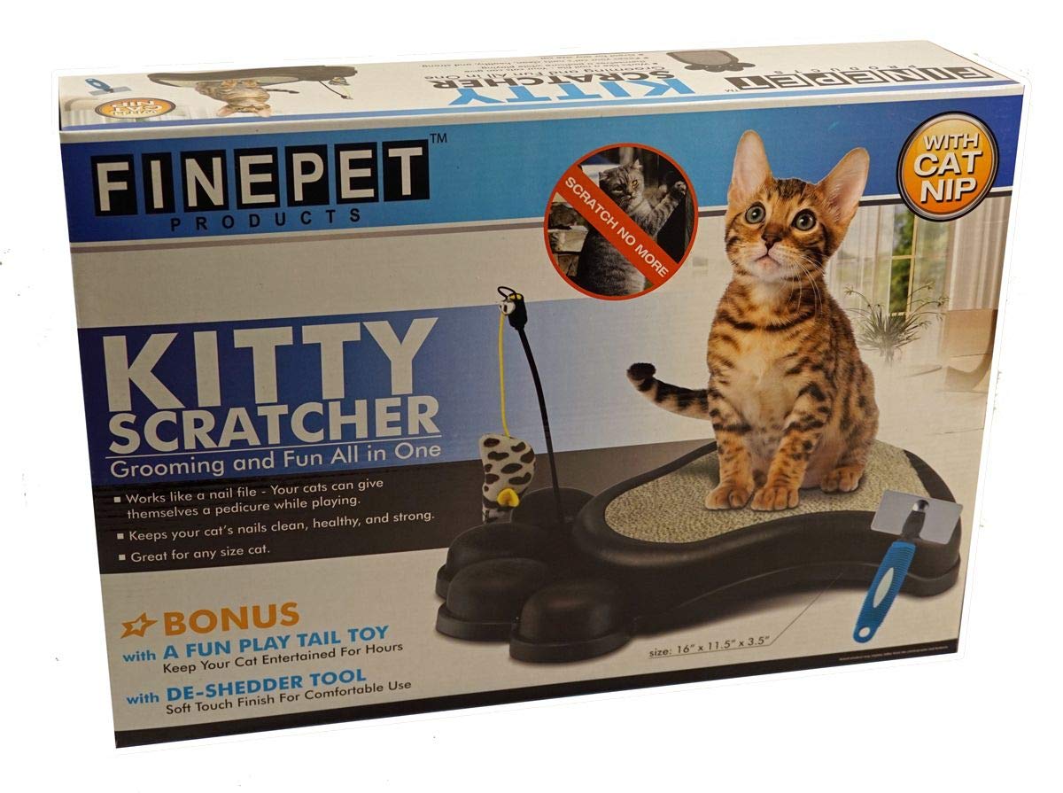 Kitty Scratcher w/ Play Tail Toy and Cat Nip Kitty Scratcher w/ Play Tail Toy and Cat Nip