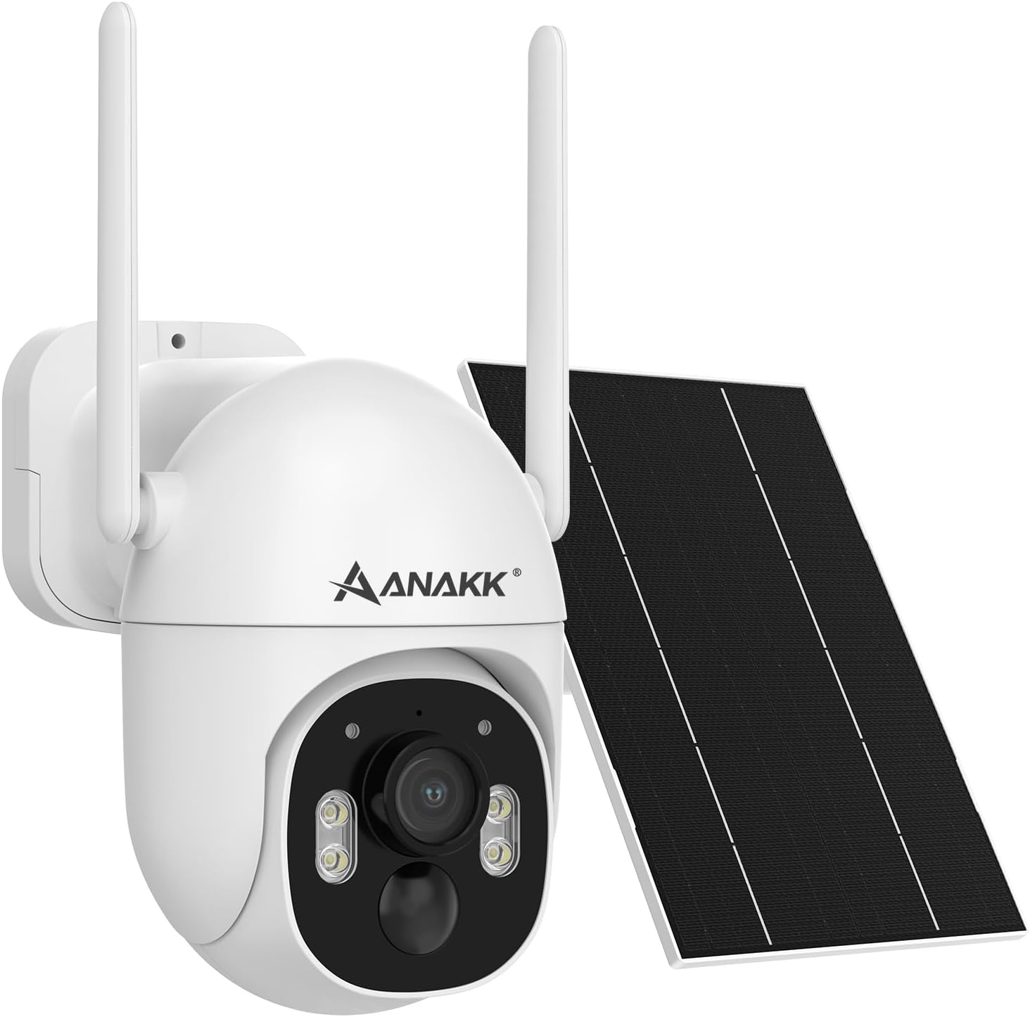 4MP Solar Security Camera Wireless Outdoor, 355° Pan Tilt Motion Tracking, Color Night Vision, Dual-Band 5GHz/2.4GHz WiFi, IP65, 24/7 Recording, 2-Way Talk Camera for Home Security