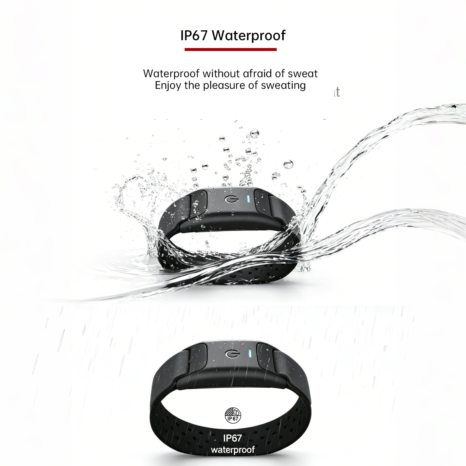 Brassard de Moniteur de fréquence Cardiaque HRM CHILEAF Capteur de fréquence Cardiaque Capteur HR IP67 Ant+ Bluetooth 60H Longue durée de Vie de la Batterie Compatible avec Polar Beat, Wahoo Fitness